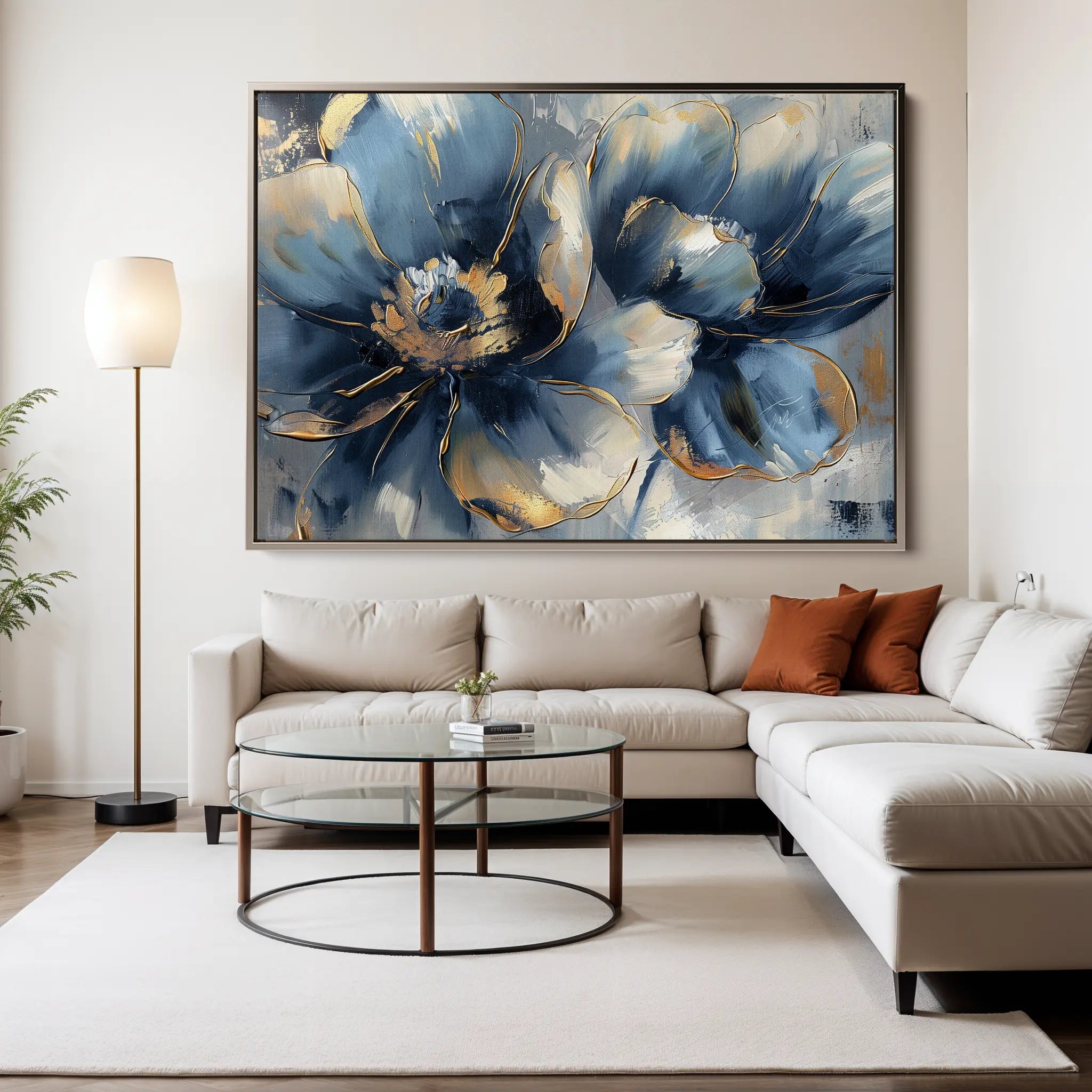 Floral Canvas Wall Art WAD096-F 90 x 60 cm / Stretched on hidden frame