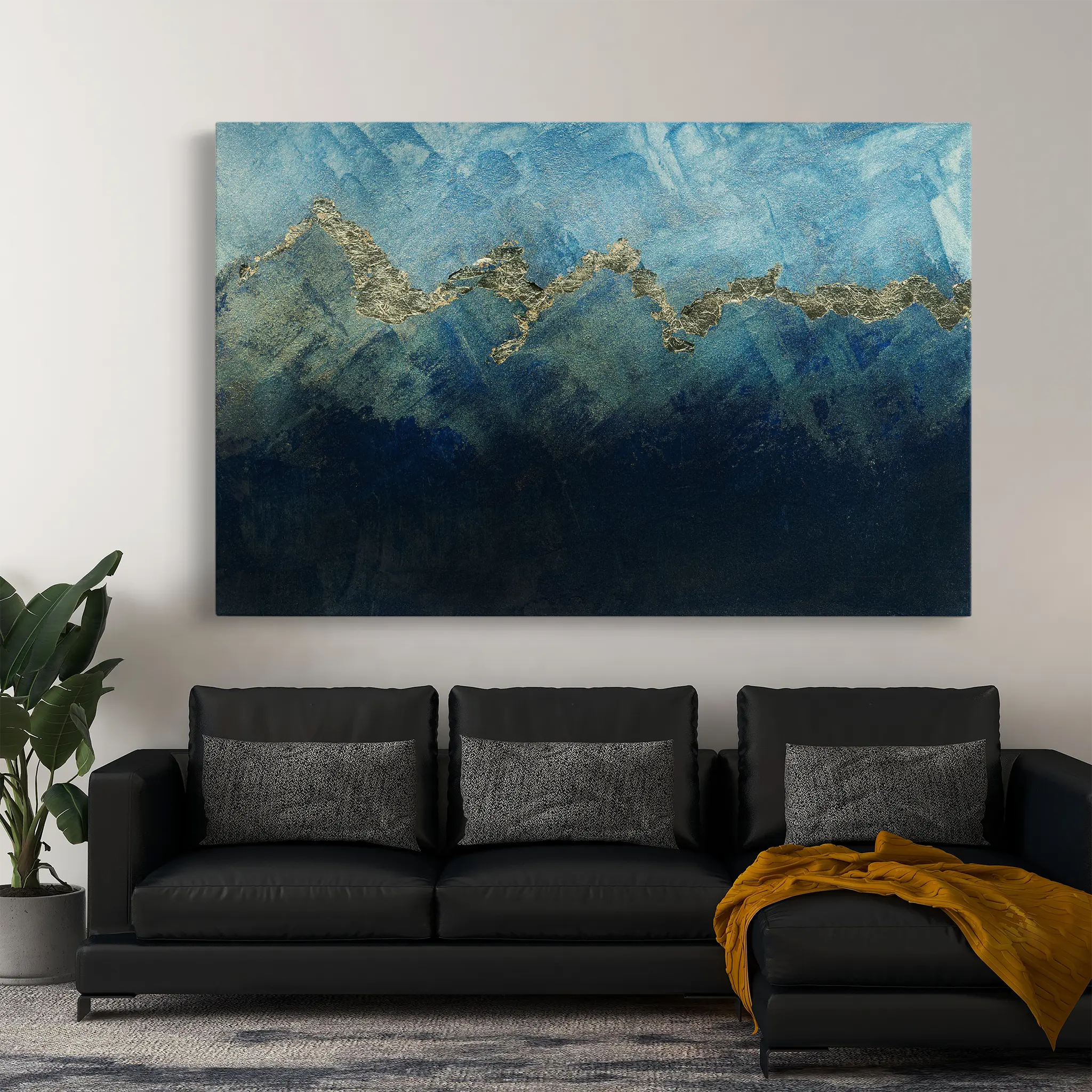 Abstract Canvas Wall Art WAD097-A 90 x 60 cm / Stretched on hidden frame