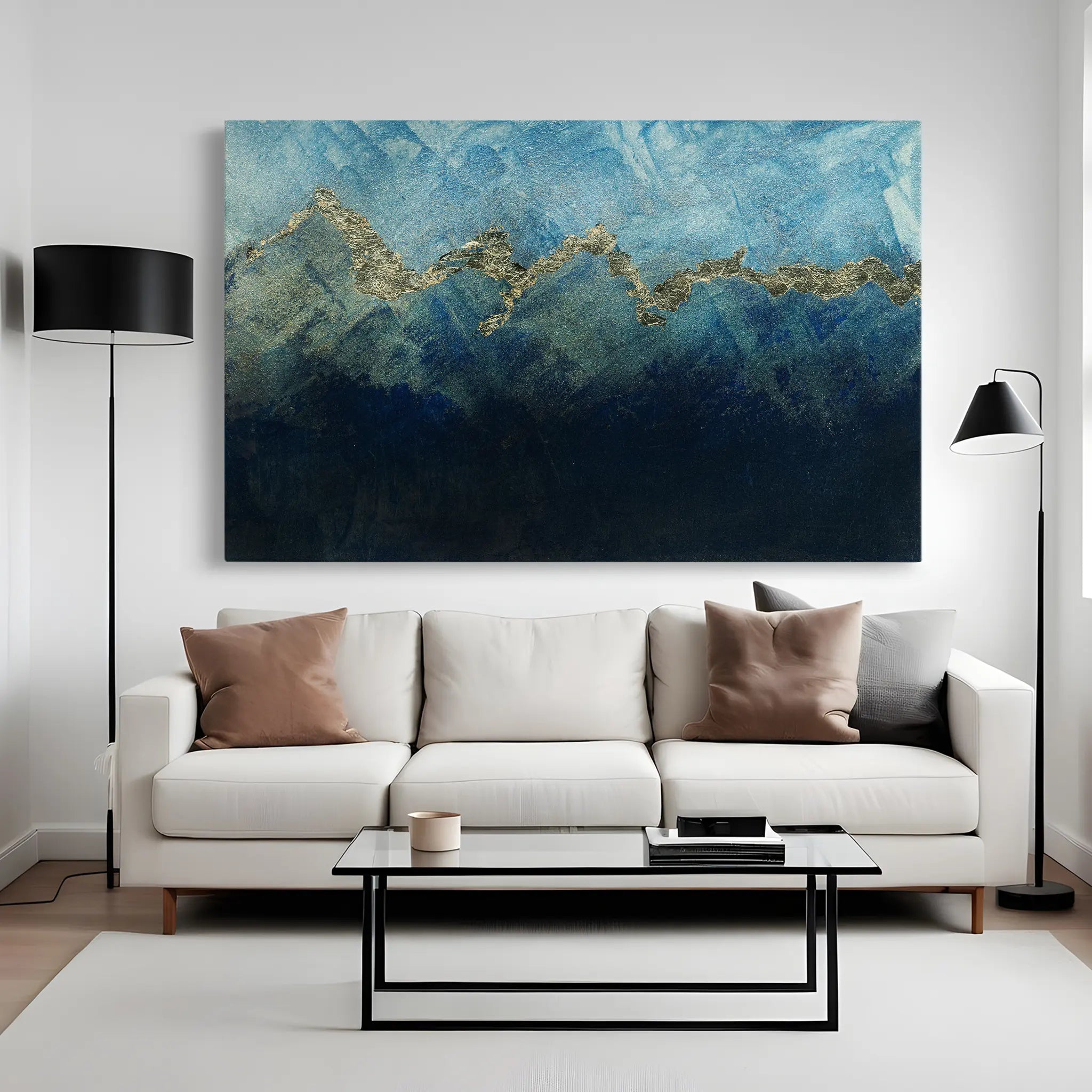 Abstract Canvas Wall Art WAD097-A 90 x 60 cm / Stretched on hidden frame