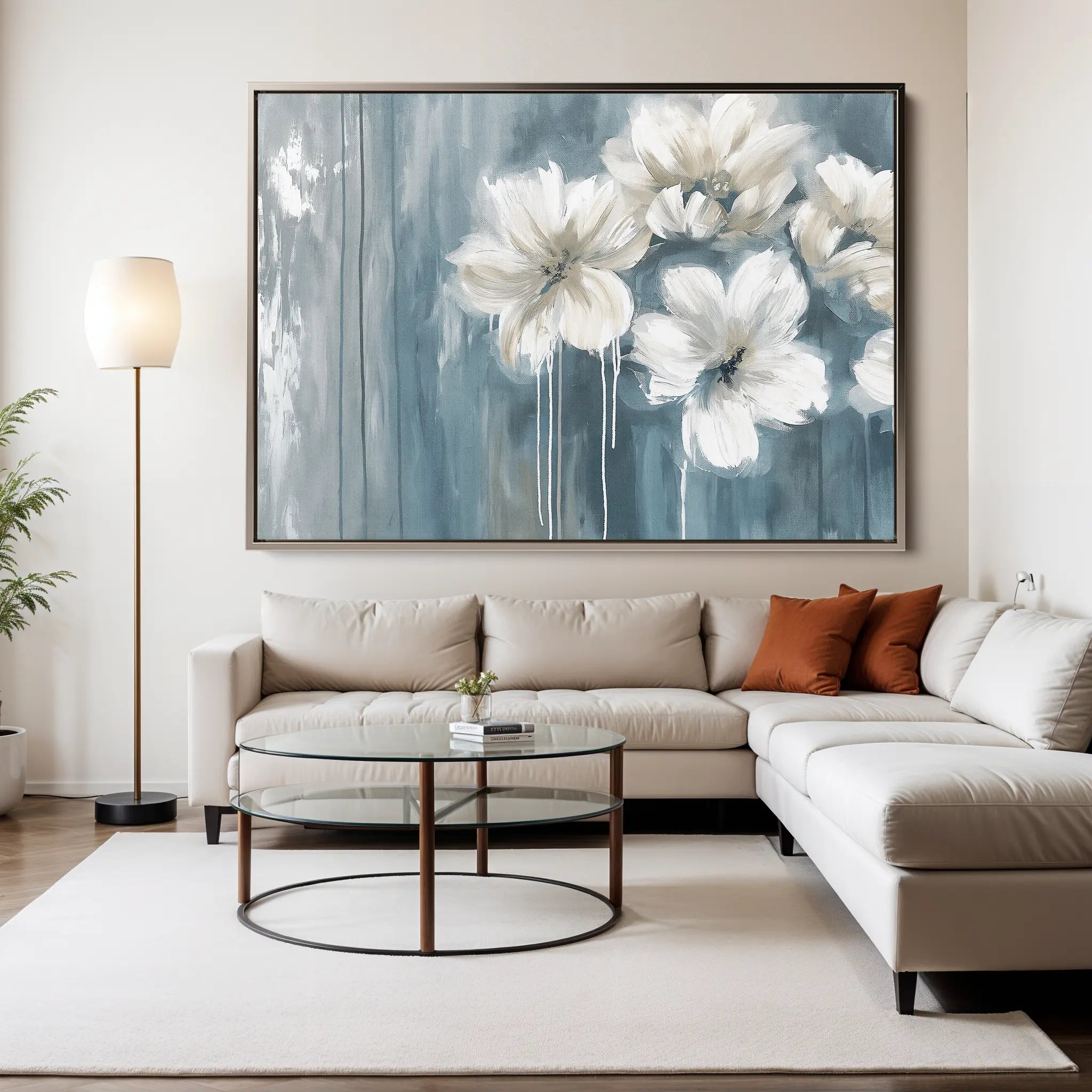 Floral Canvas Wall Art WAD097-F 90 x 60 cm / Stretched on hidden frame