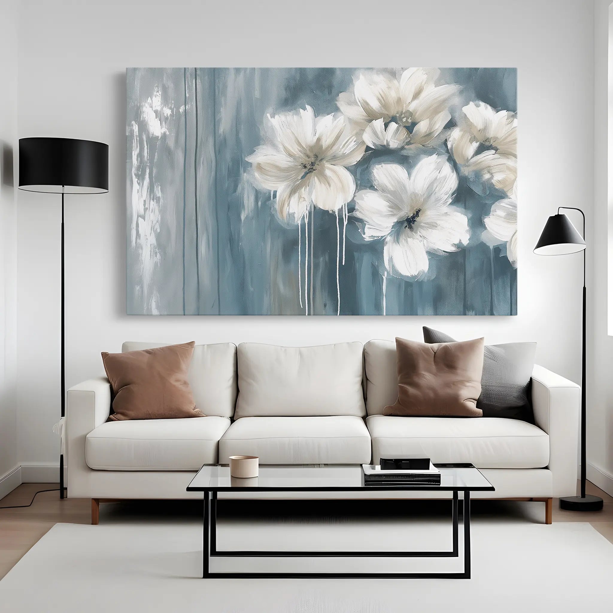 Floral Canvas Wall Art WAD097-F 90 x 60 cm / Stretched on hidden frame