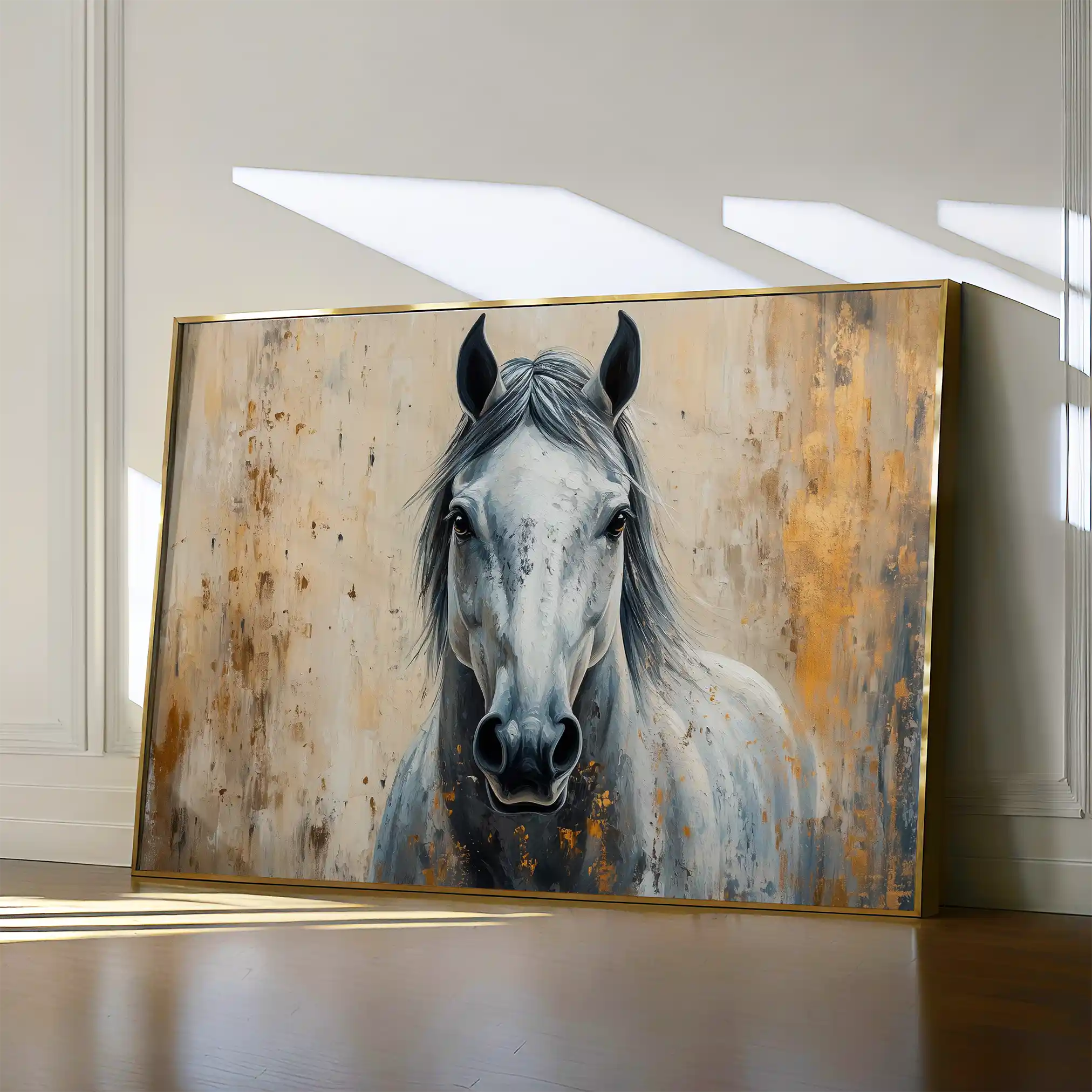 Horses 097 Canvas Art 90 x 60 cm / Stretched on hidden frame