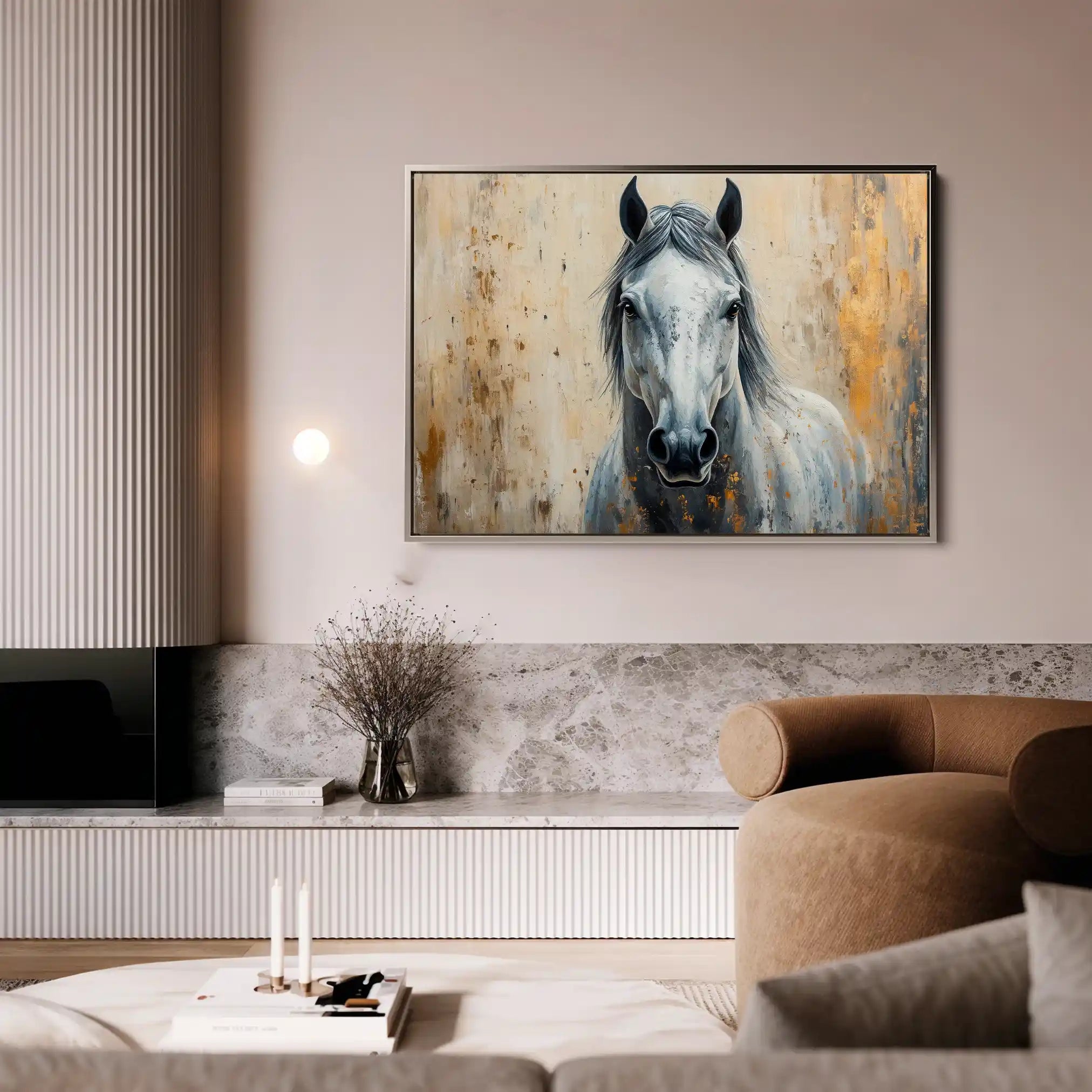 Horses 097 Canvas Art 90 x 60 cm / Stretched on hidden frame
