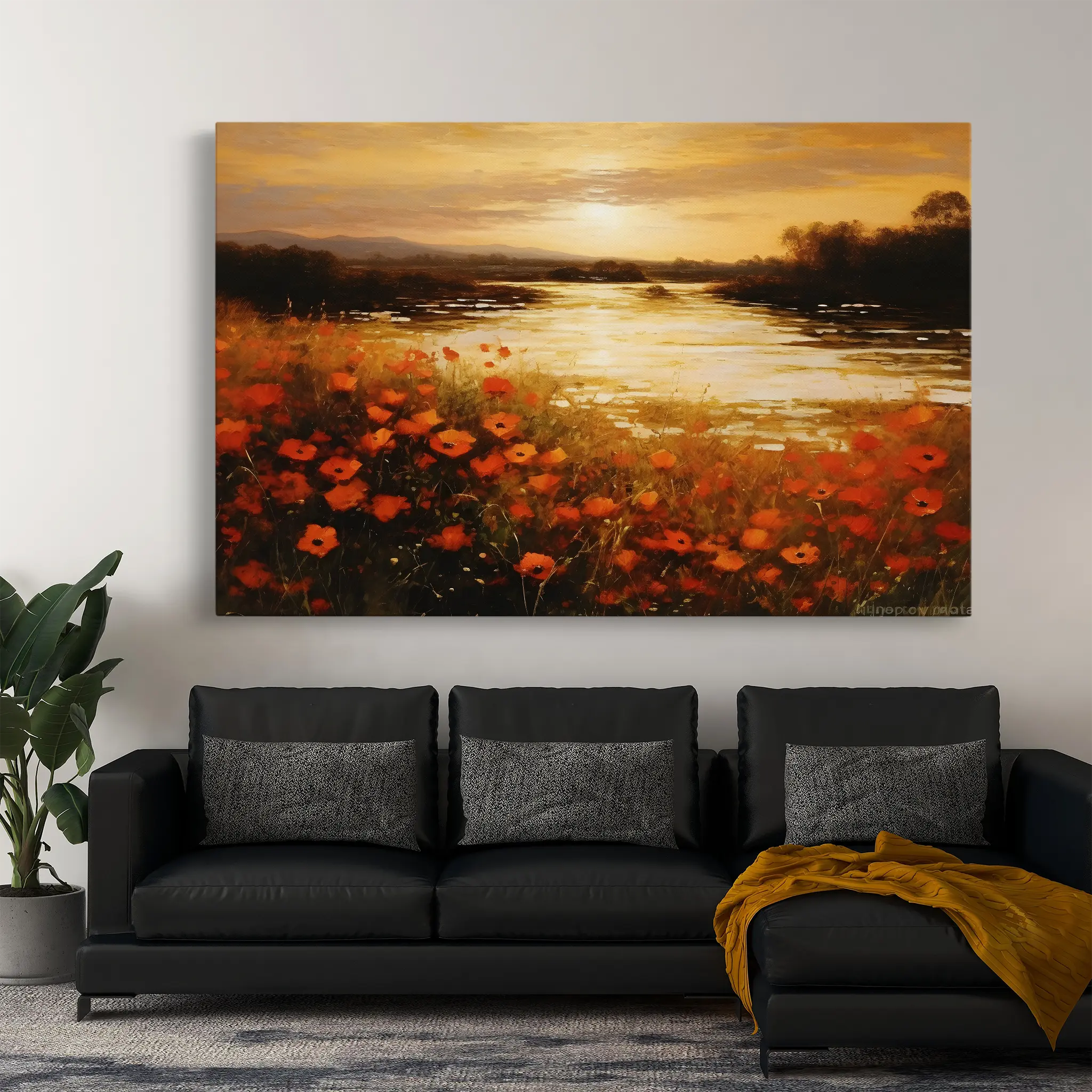 Landscape Canvas Wall Art WAD097-L 90 x 60 cm / Stretched on hidden frame