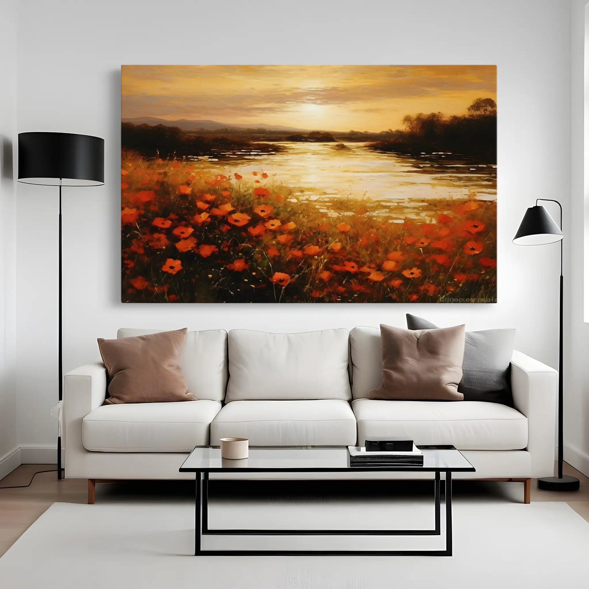 Landscape Canvas Wall Art WAD097-L 90 x 60 cm / Stretched on hidden frame