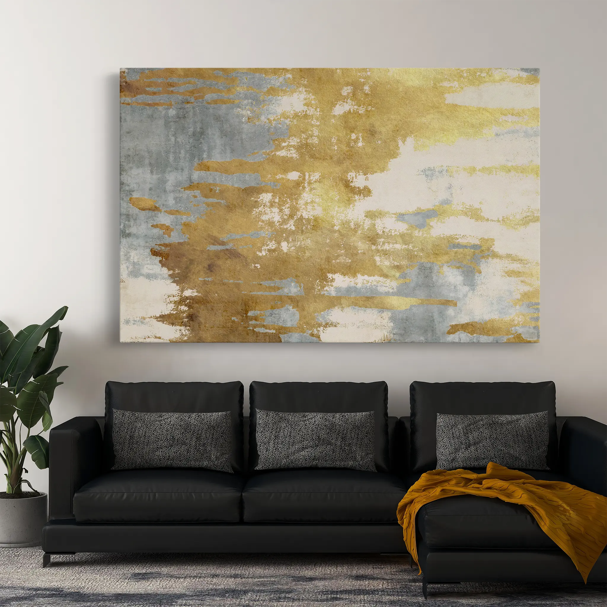 Abstract Canvas Wall Art WAD098-A 90 x 60 cm / Stretched on hidden frame