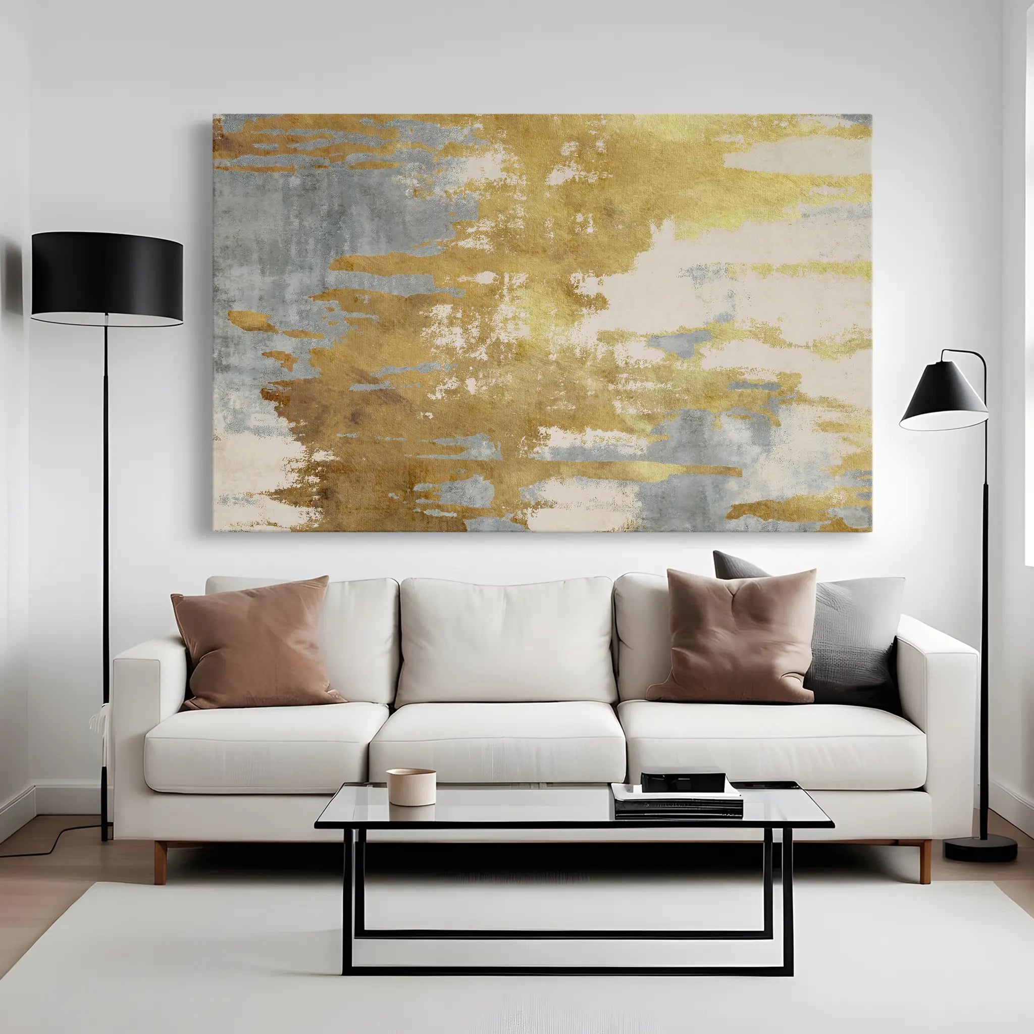 Abstract Canvas Wall Art WAD098-A 90 x 60 cm / Stretched on hidden frame