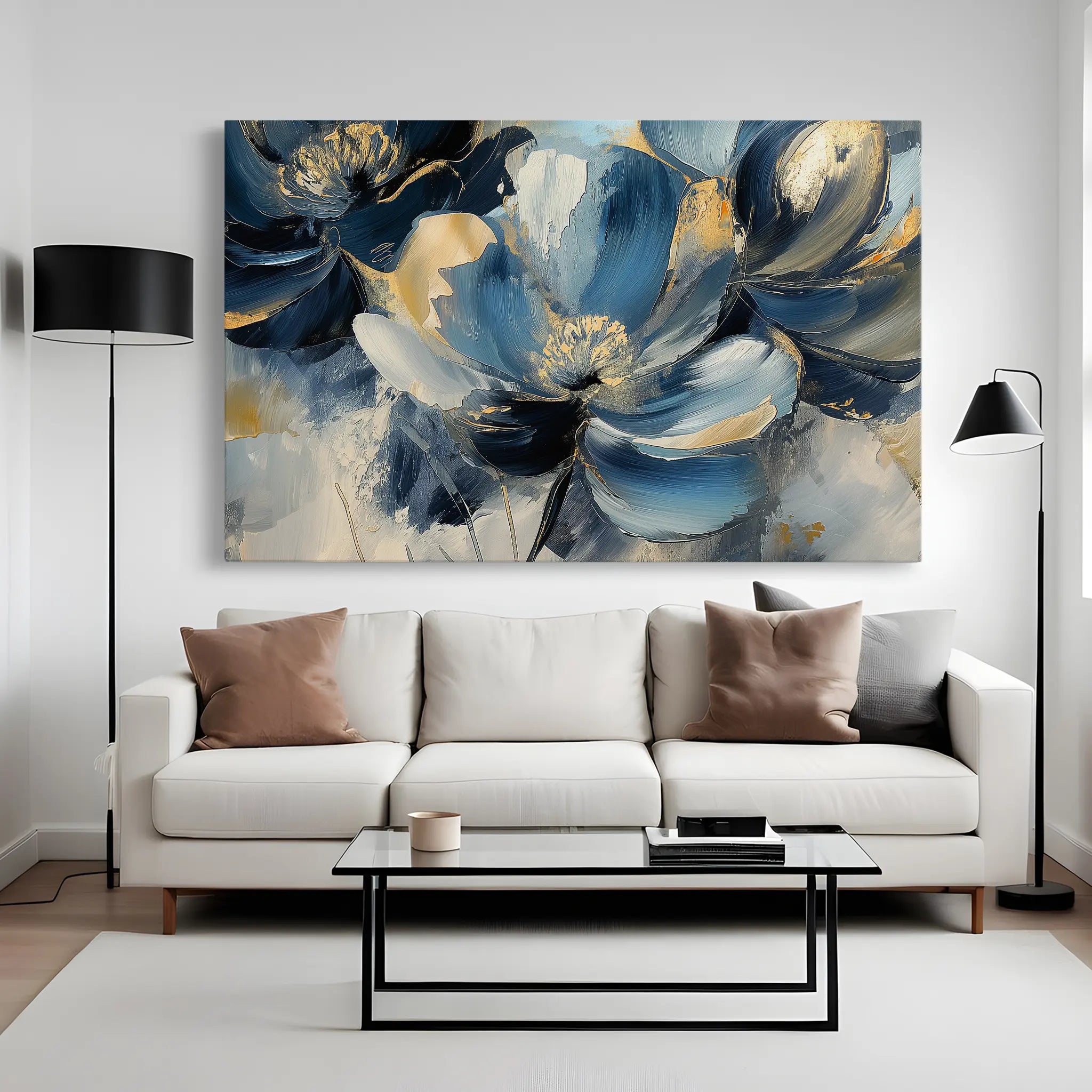 Floral Canvas Wall Art WAD098-F 90 x 60 cm / Stretched on hidden frame