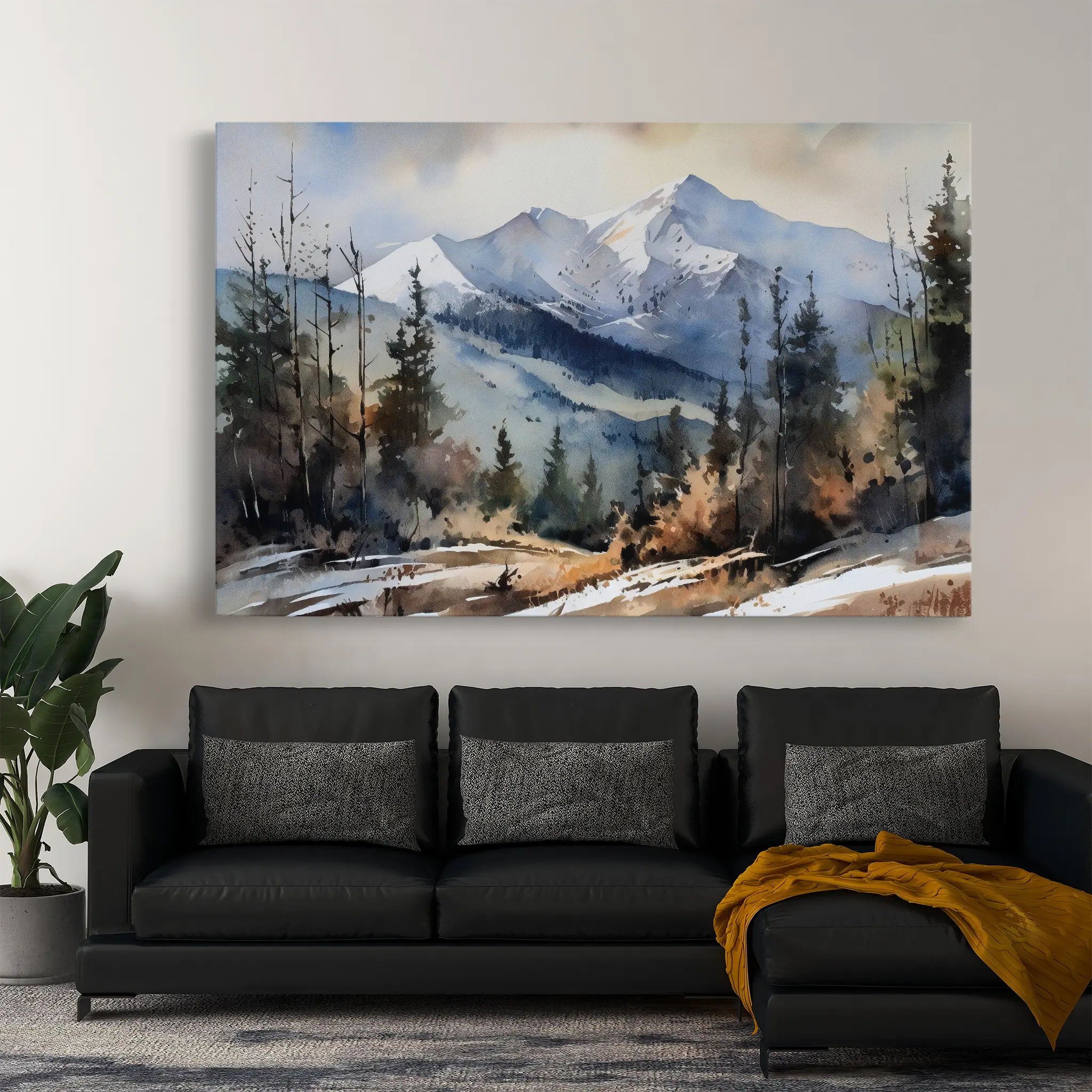 Landscape Canvas Wall Art WAD098-L 90 x 60 cm / Stretched on hidden frame