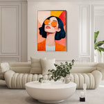 Portrait 098 Canvas Art 90 x 60 cm / Stretched on hidden frame