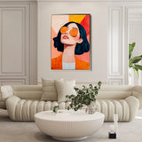 Portrait 098 Canvas Art 90 x 60 cm / Stretched on hidden frame