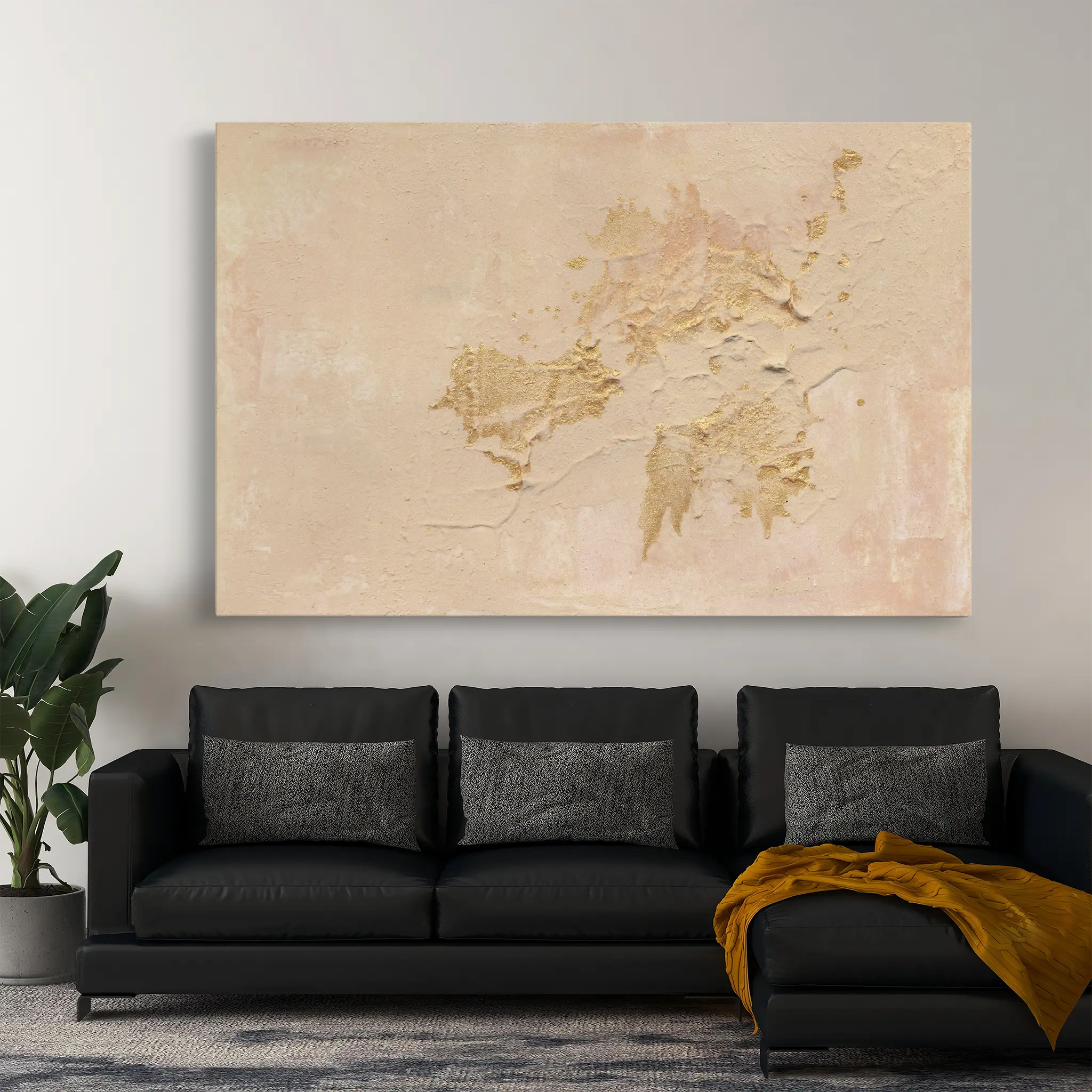 Abstract Canvas Wall Art WAD099-A 90 x 60 cm / Stretched on hidden frame