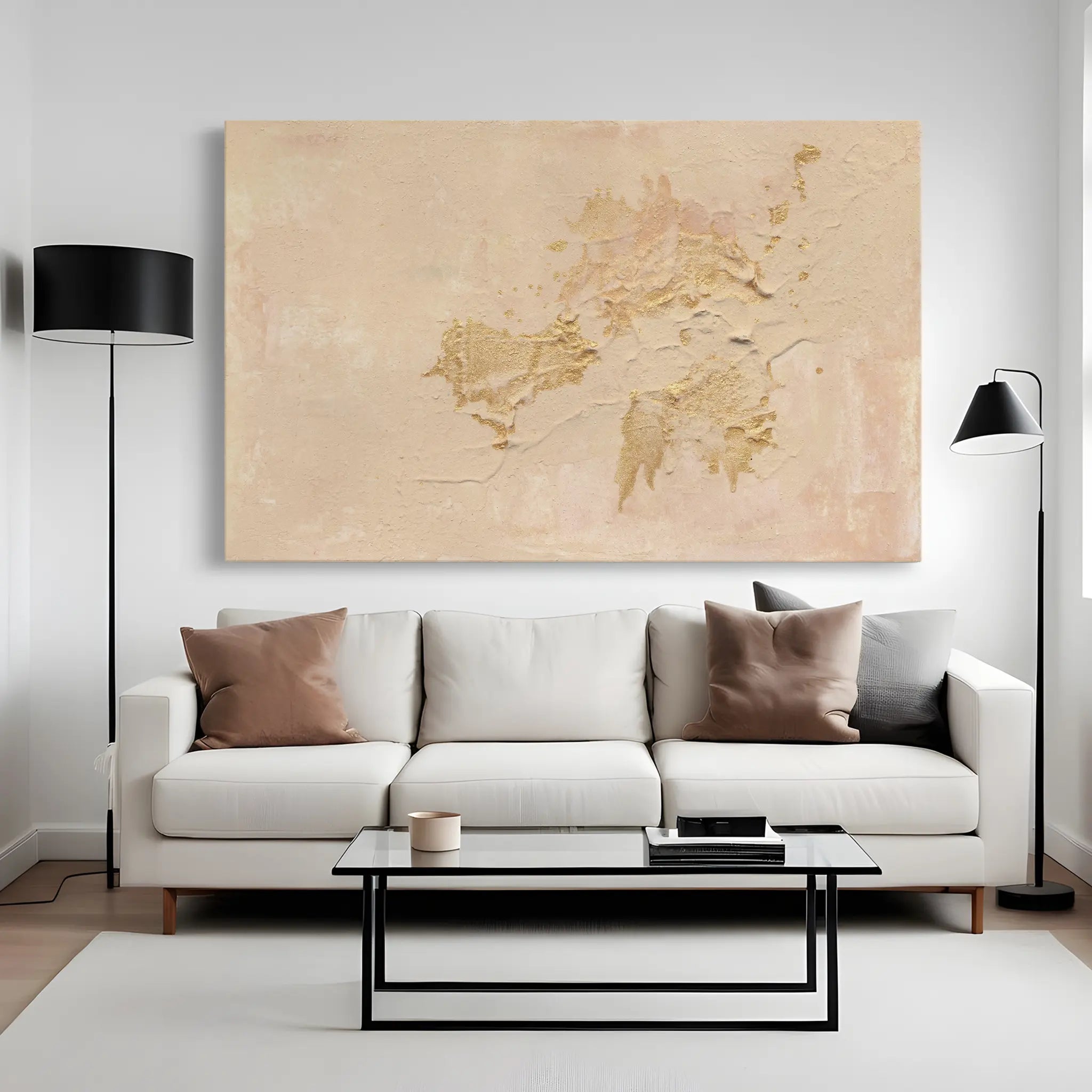 Abstract Canvas Wall Art WAD099-A 90 x 60 cm / Stretched on hidden frame