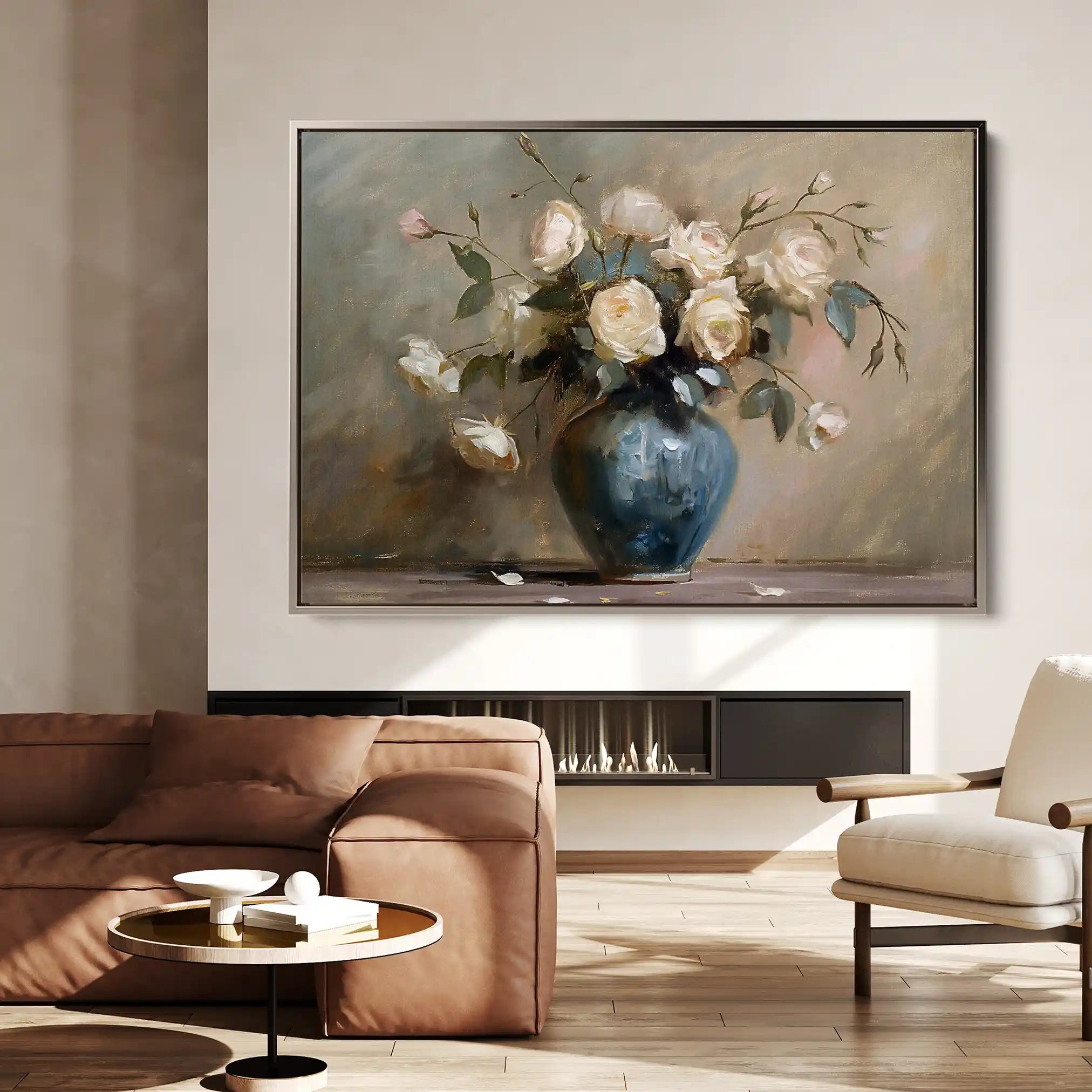 Floral Canvas Wall Art WAD099-F 90 x 60 cm / Stretched on hidden frame