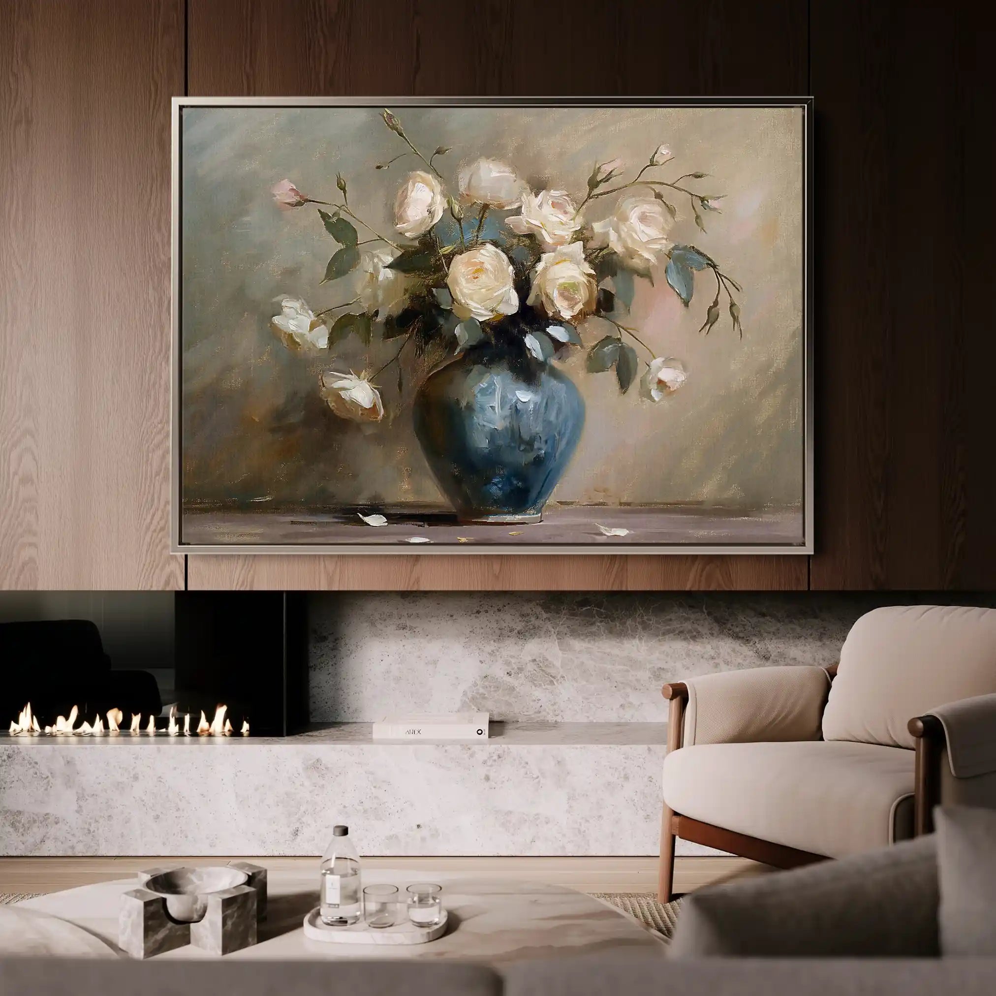 Floral Canvas Wall Art WAD099-F 90 x 60 cm / Stretched on hidden frame