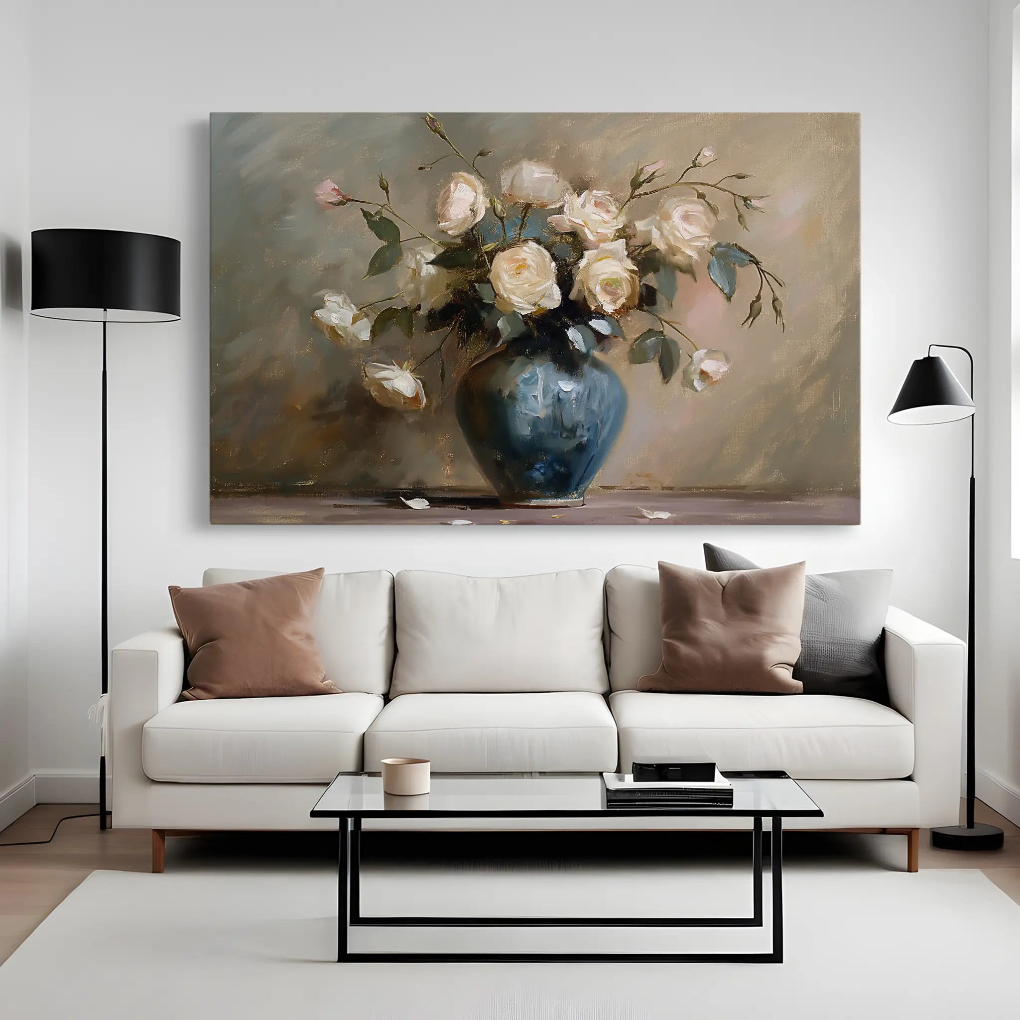 Floral Canvas Wall Art WAD099-F 90 x 60 cm / Stretched on hidden frame