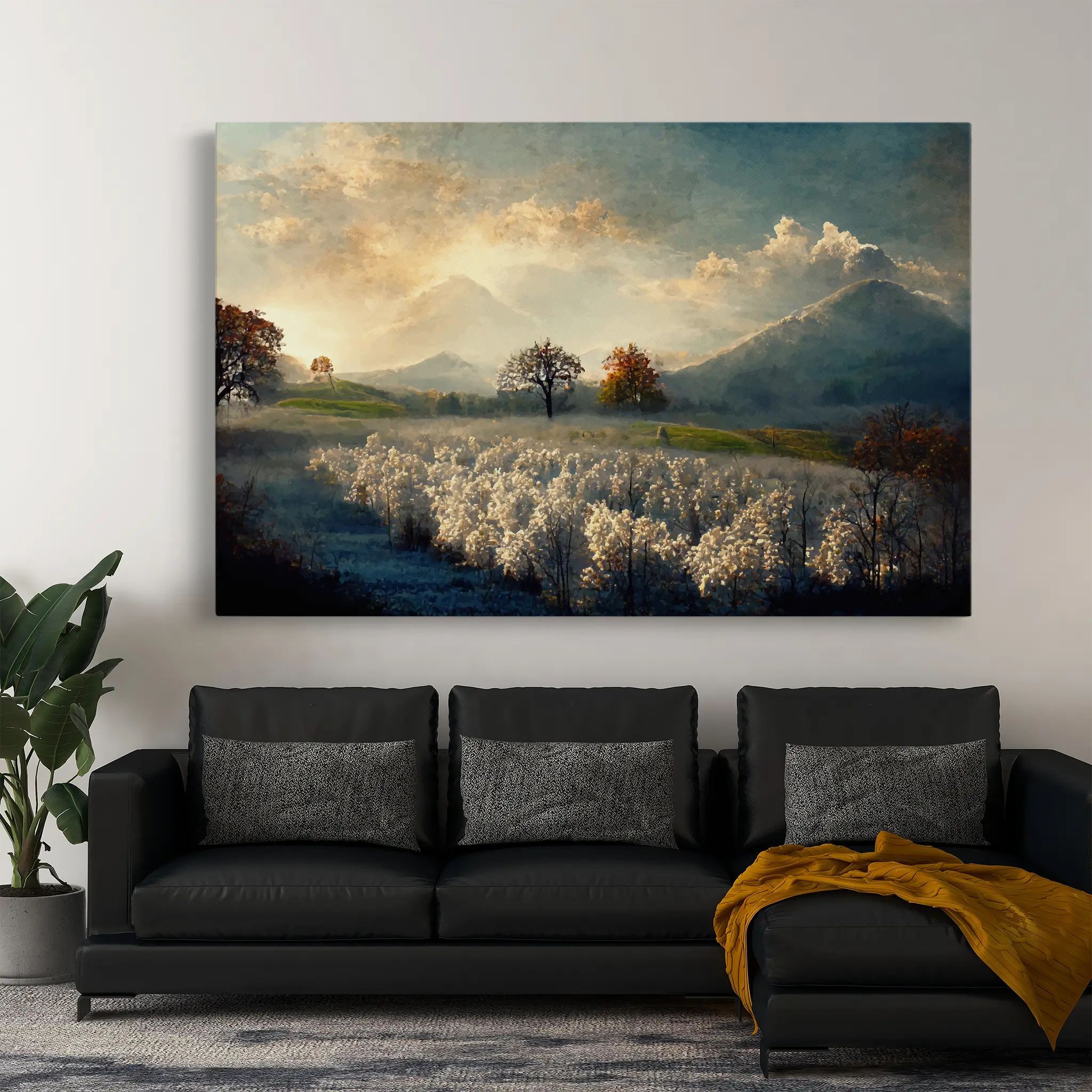 Landscape Canvas Wall Art WAD099-L 90 x 60 cm / Stretched on hidden frame