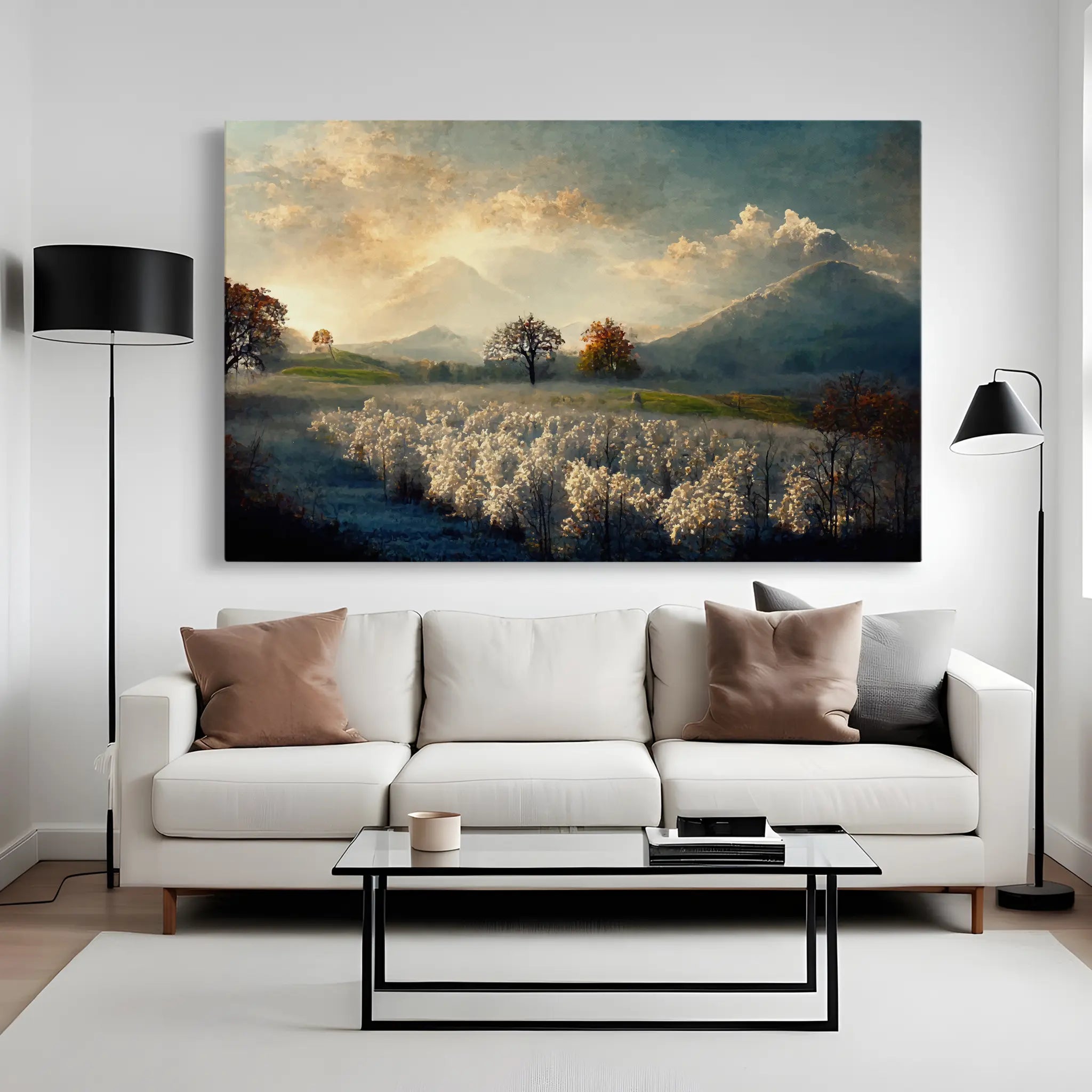 Landscape Canvas Wall Art WAD099-L 90 x 60 cm / Stretched on hidden frame