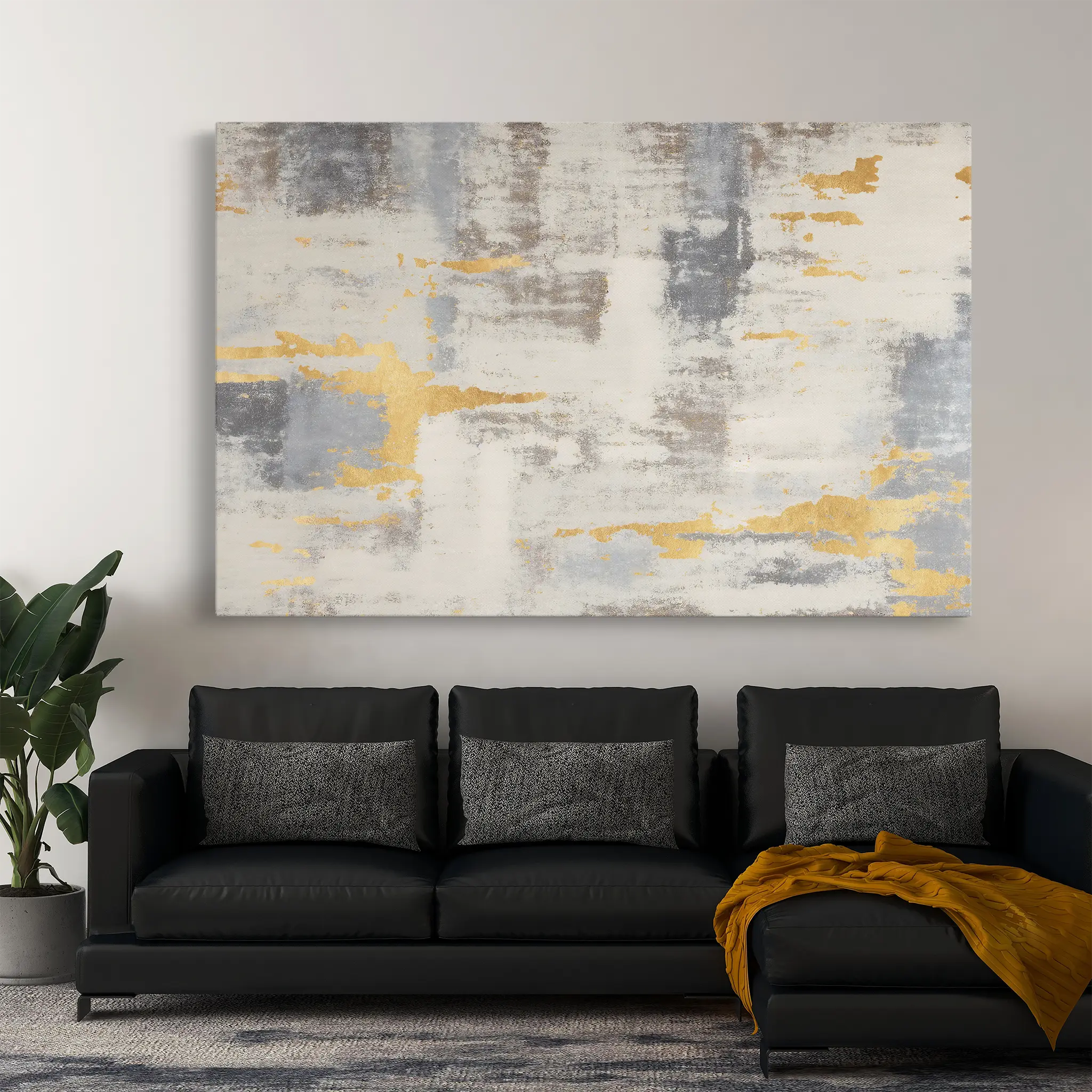 Abstract Canvas Wall Art WAD100-A 90 x 60 cm / Stretched on hidden frame