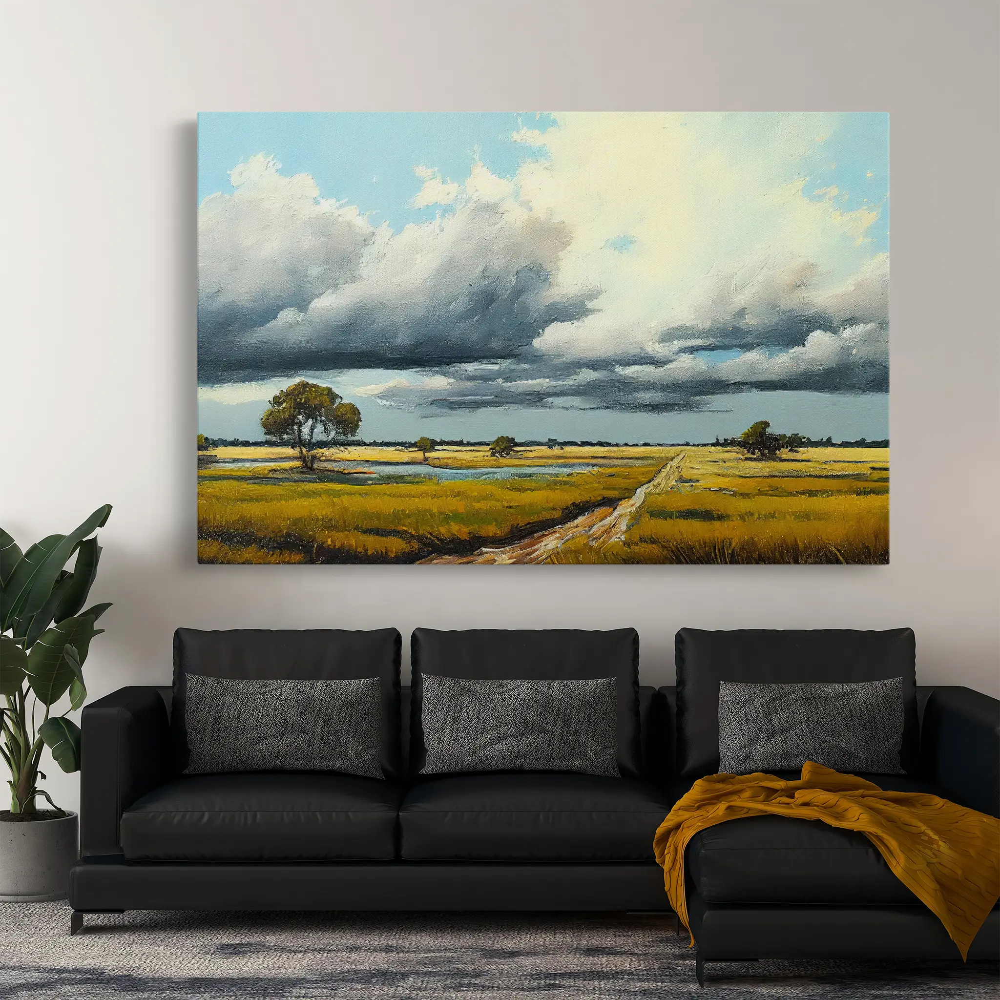 Landscape Canvas Wall Art WAD100-L 90 x 60 cm / Stretched on hidden frame