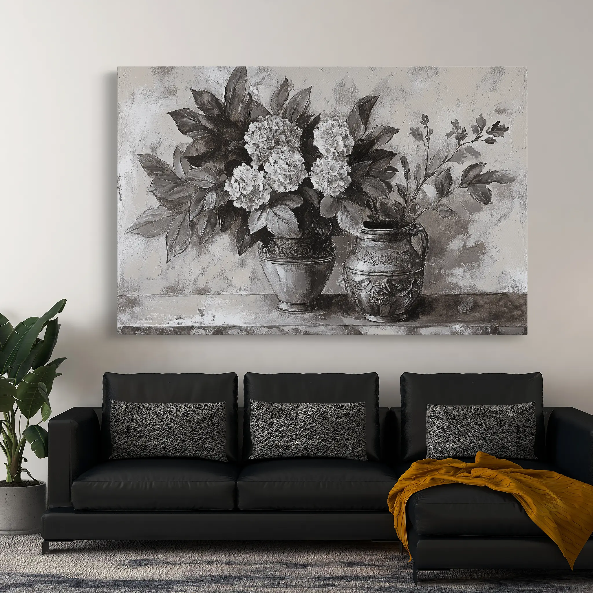 Floral Canvas Wall Art WAD1001-F 90 x 60 cm / Stretched on hidden frame