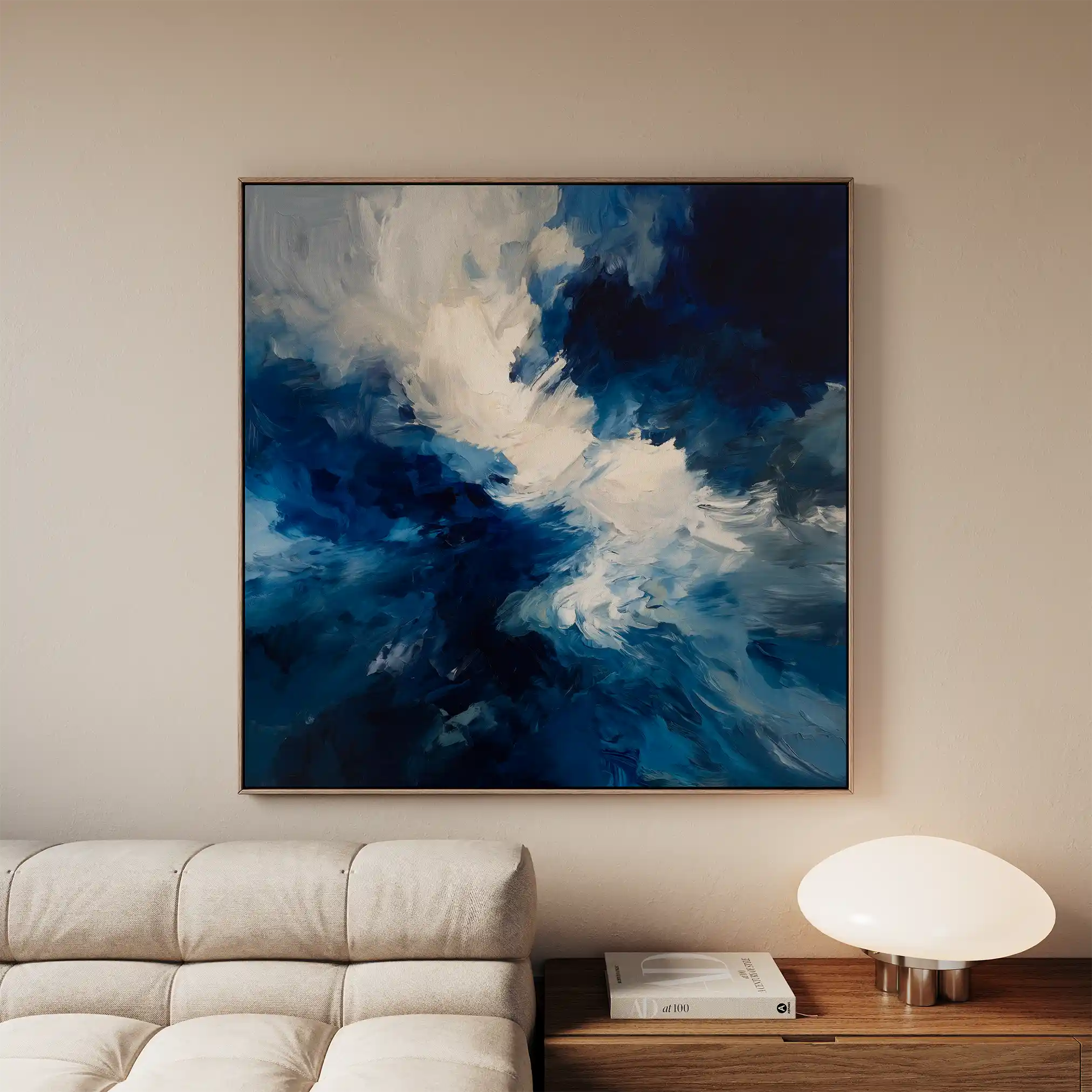 Abstract Canvas Wall Art WAD1003-A 80 x 80 cm / Stretched on hidden frame