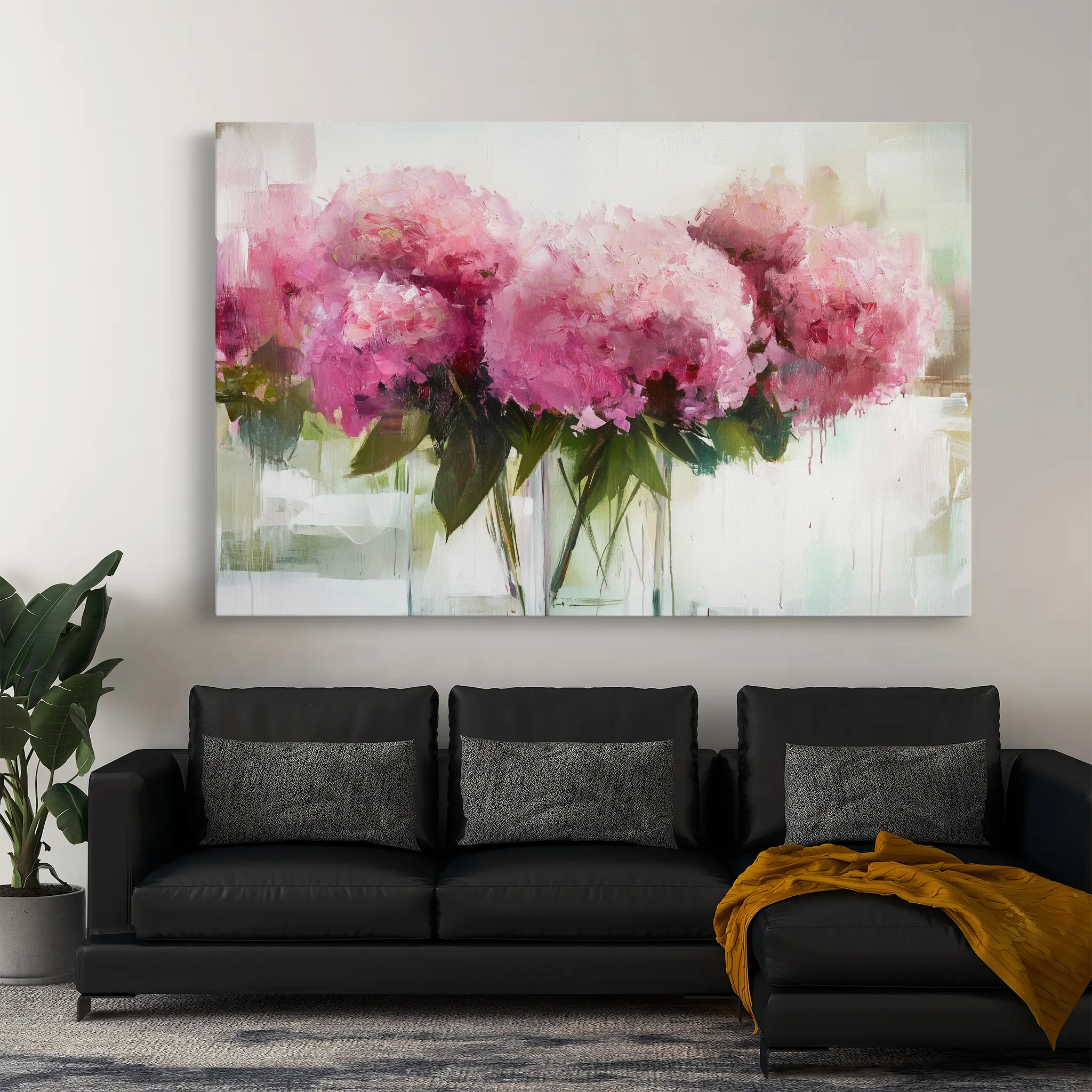 Floral Canvas Wall Art WAD1003-F 90 x 60 cm / Stretched on hidden frame