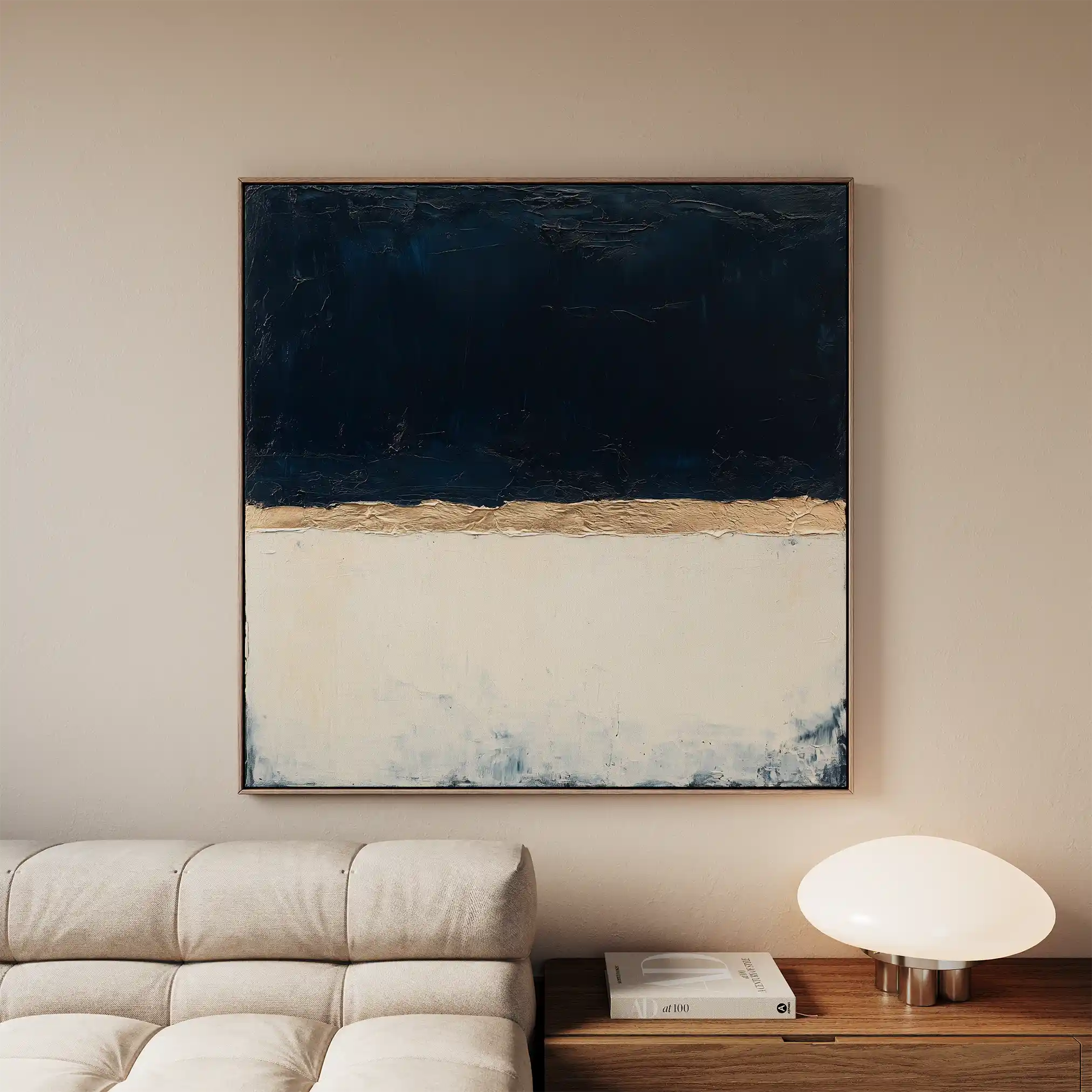 Abstract Canvas Wall Art WAD1004-A 80 x 80 cm / Stretched on hidden frame