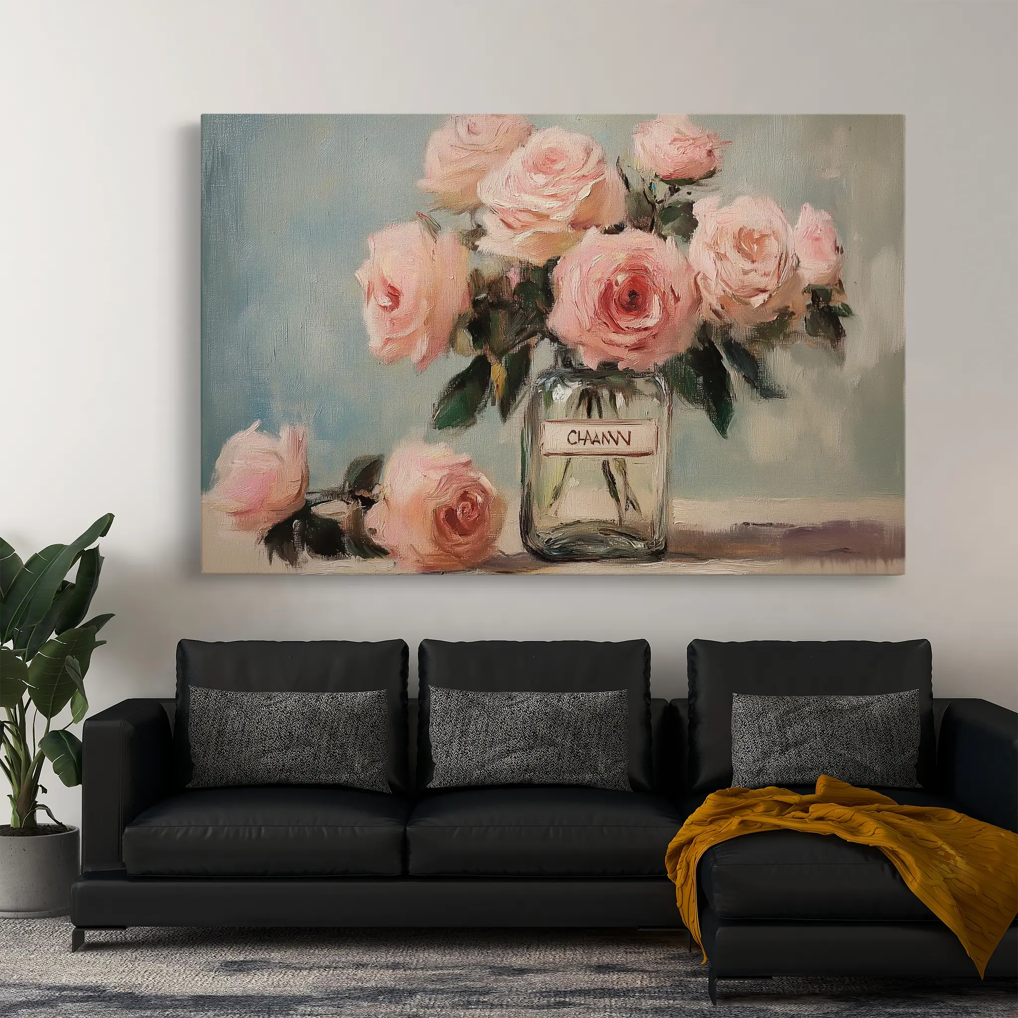 Floral Canvas Wall Art WAD1004-F 90 x 60 cm / Stretched on hidden frame