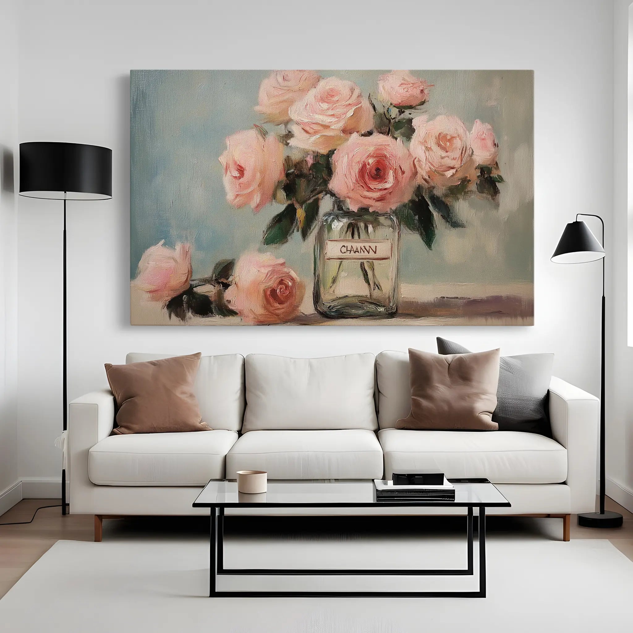 Floral Canvas Wall Art WAD1004-F 90 x 60 cm / Stretched on hidden frame