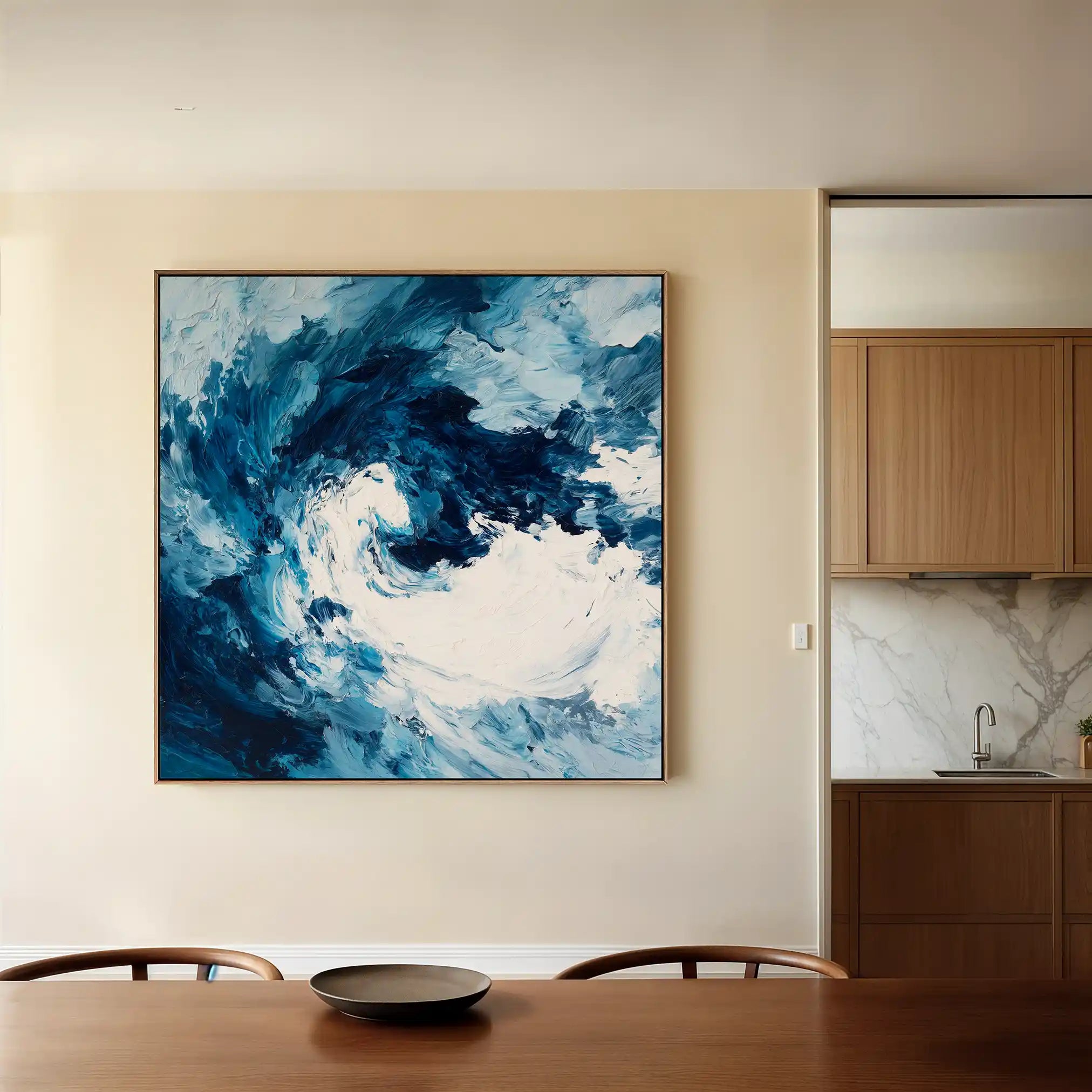 Abstract Canvas Wall Art WAD1005-A 80 x 80 cm / Stretched on hidden frame