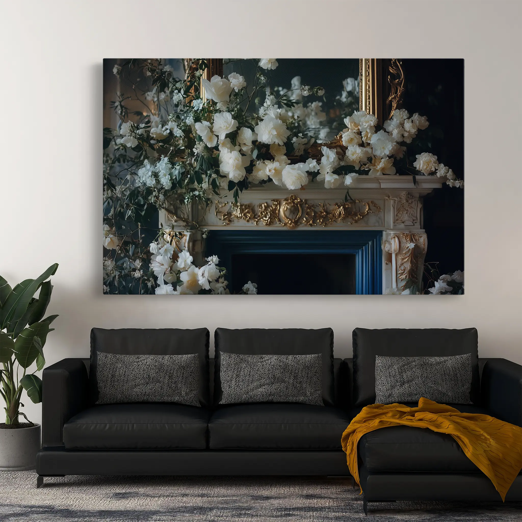 Floral Canvas Wall Art WAD1005-F 90 x 60 cm / Stretched on hidden frame