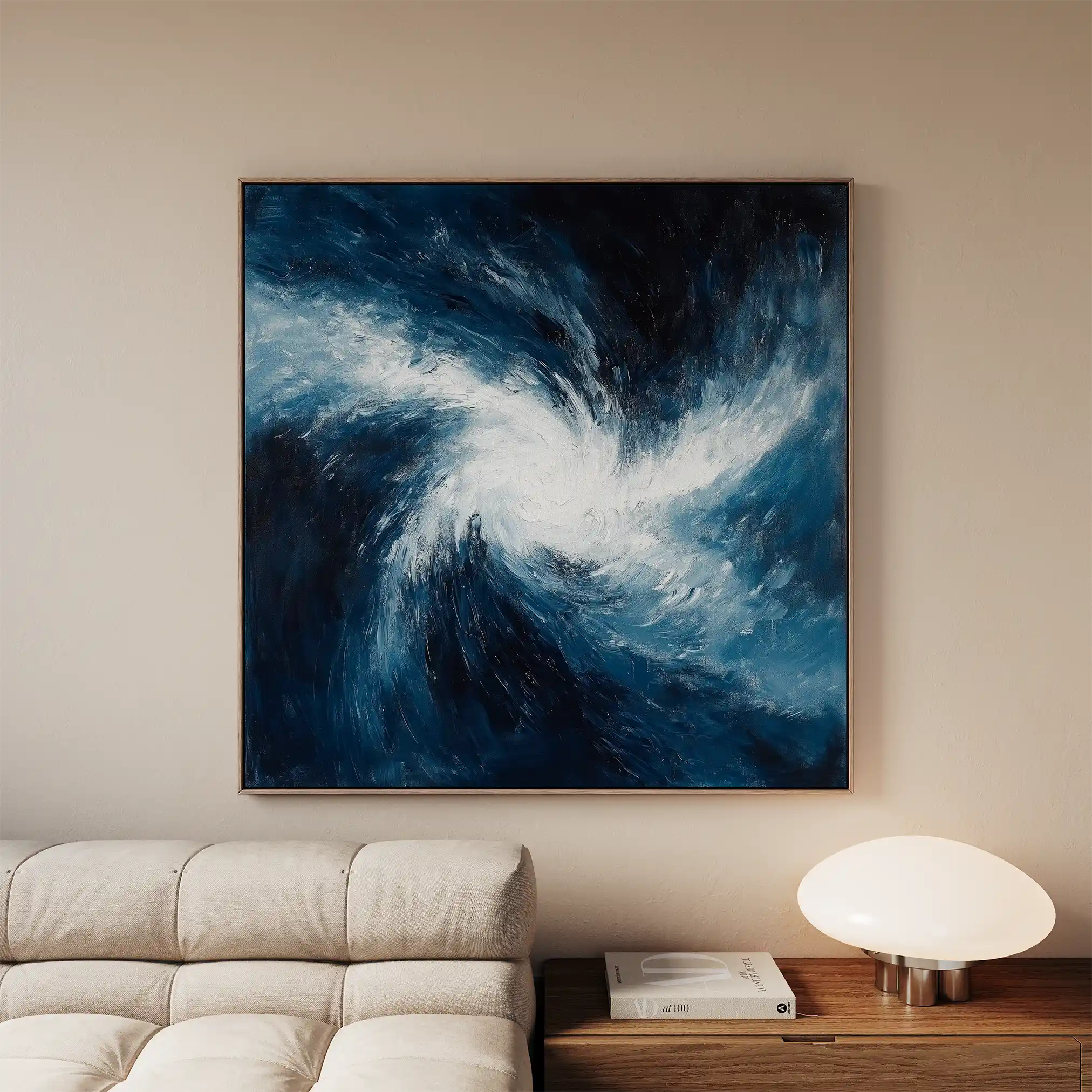 Abstract Canvas Wall Art WAD1006-A 80 x 80 cm / Stretched on hidden frame
