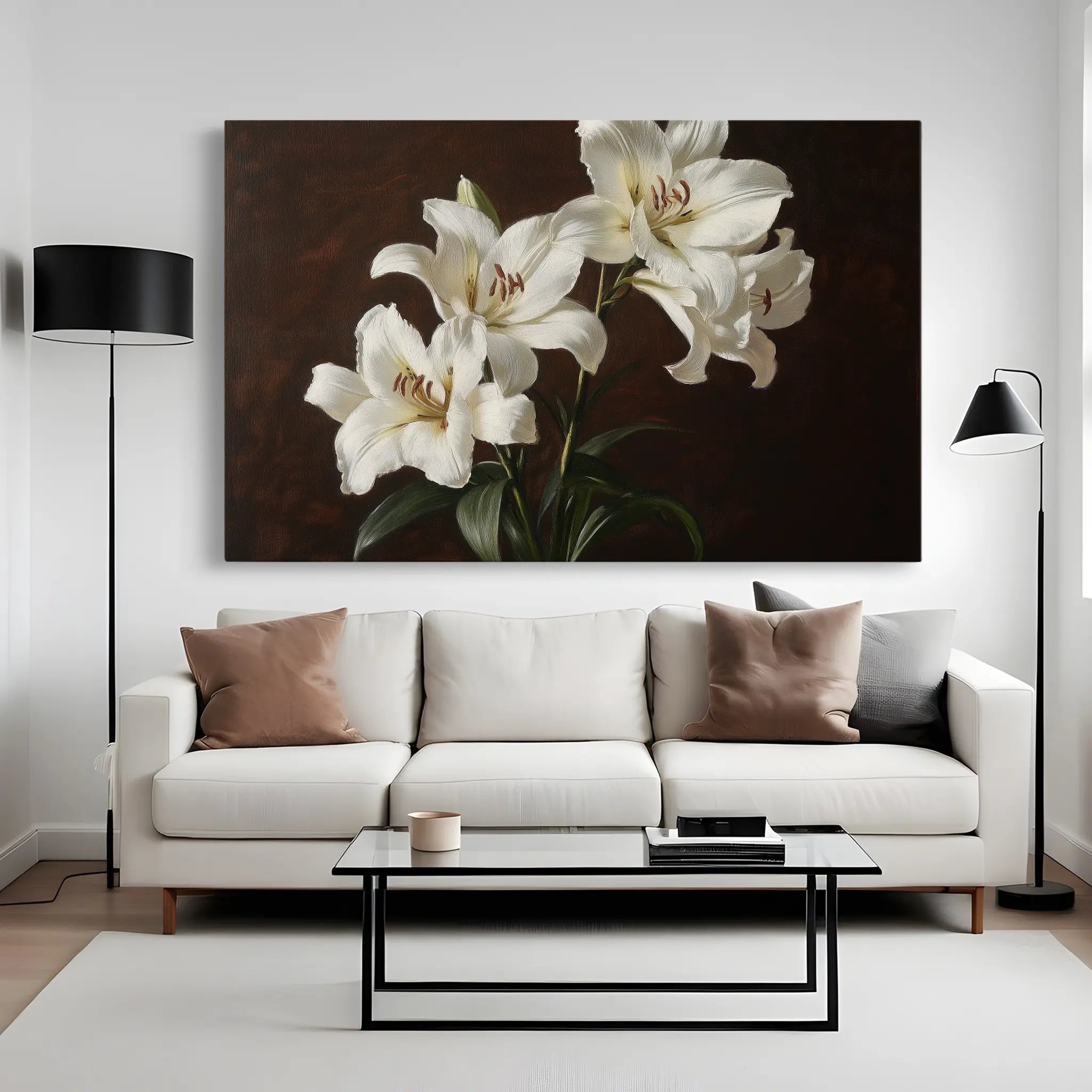 Floral Canvas Wall Art WAD1006-F 90 x 60 cm / Stretched on hidden frame