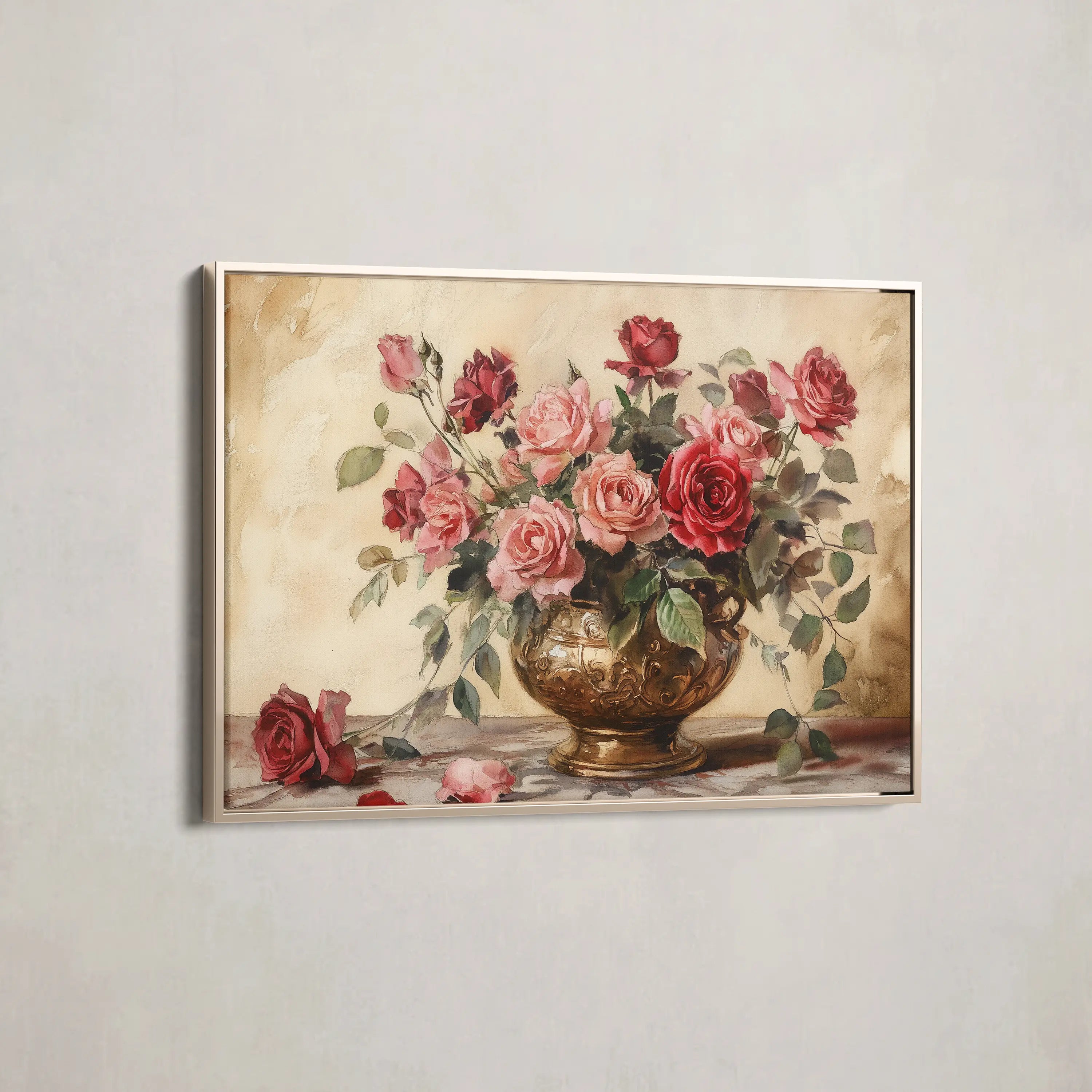 Floral Canvas Wall Art WAD1007-F 90 x 60 cm / Stretched on hidden frame