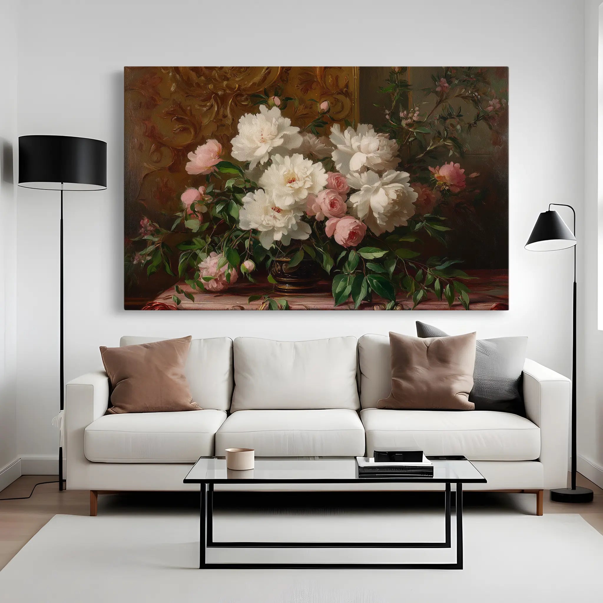 Floral Canvas Wall Art WAD1008-F 90 x 60 cm / Stretched on hidden frame