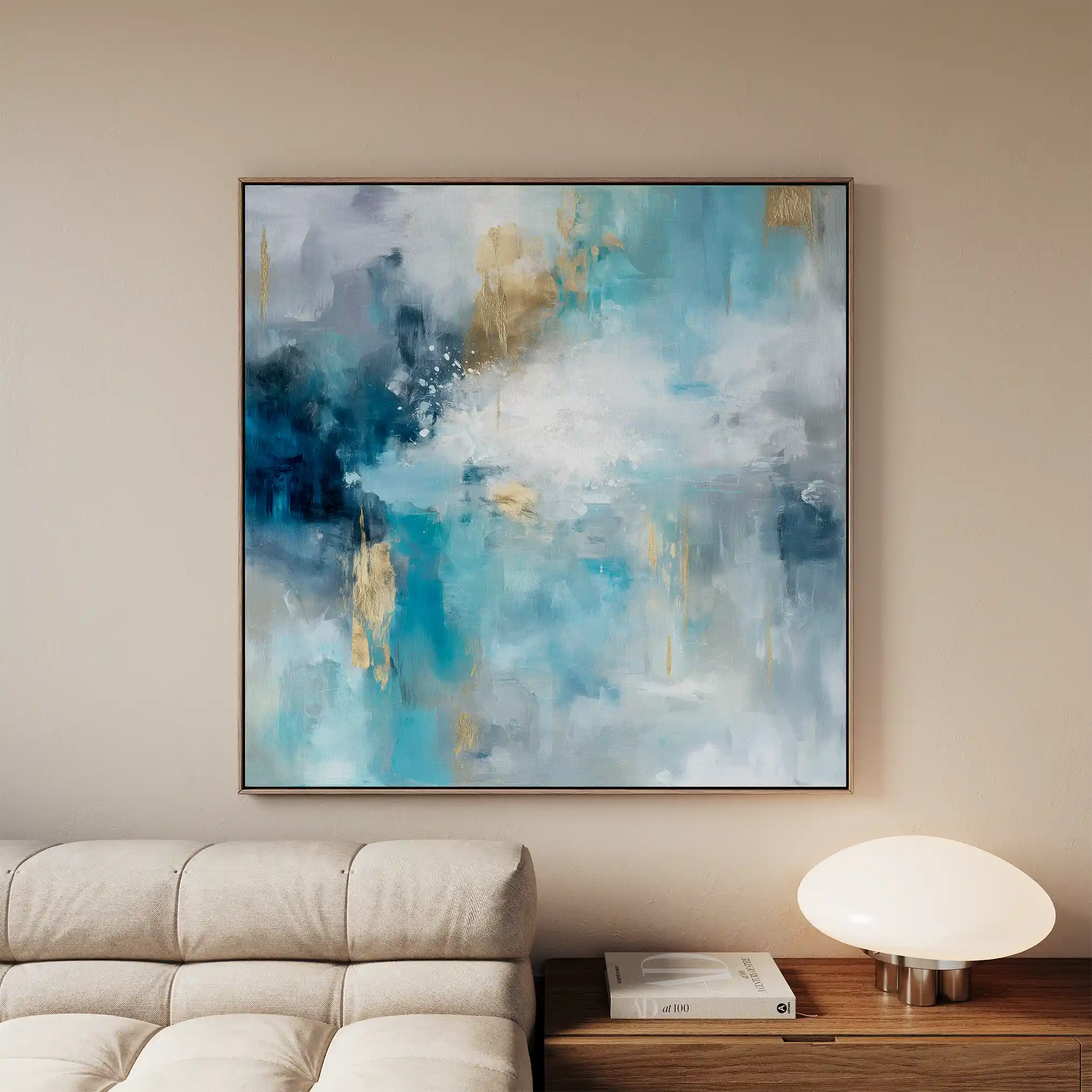 Abstract Canvas Wall Art WAD1009-A 80 x 80 cm / Stretched on hidden frame
