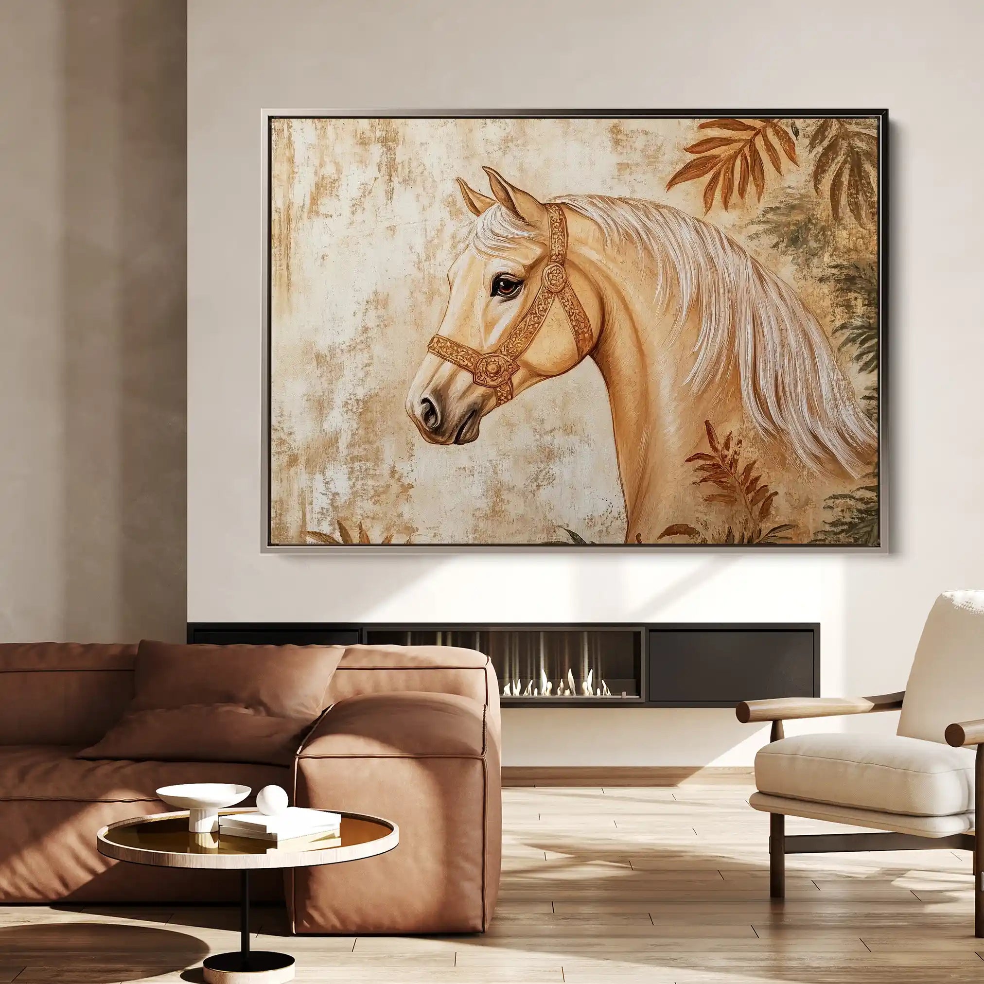 Horses 101 Canvas Art 90 x 60 cm / Stretched on hidden frame