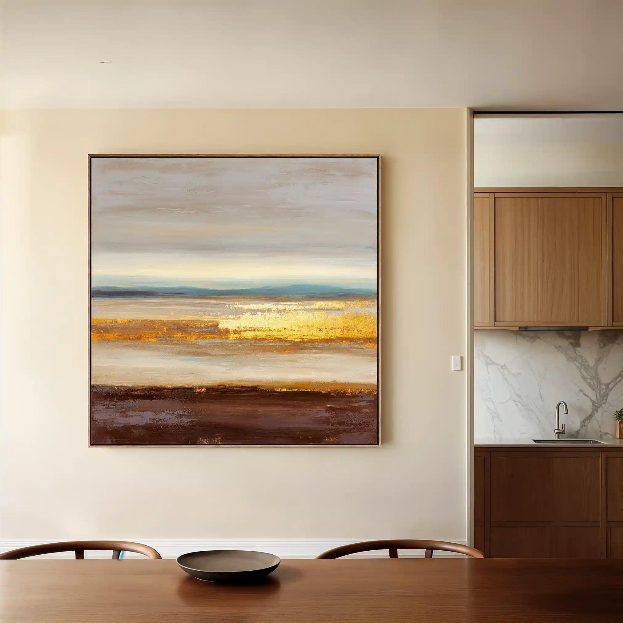 Abstract Canvas Wall Art WAD1010-A 80 x 80 cm / Stretched on hidden frame