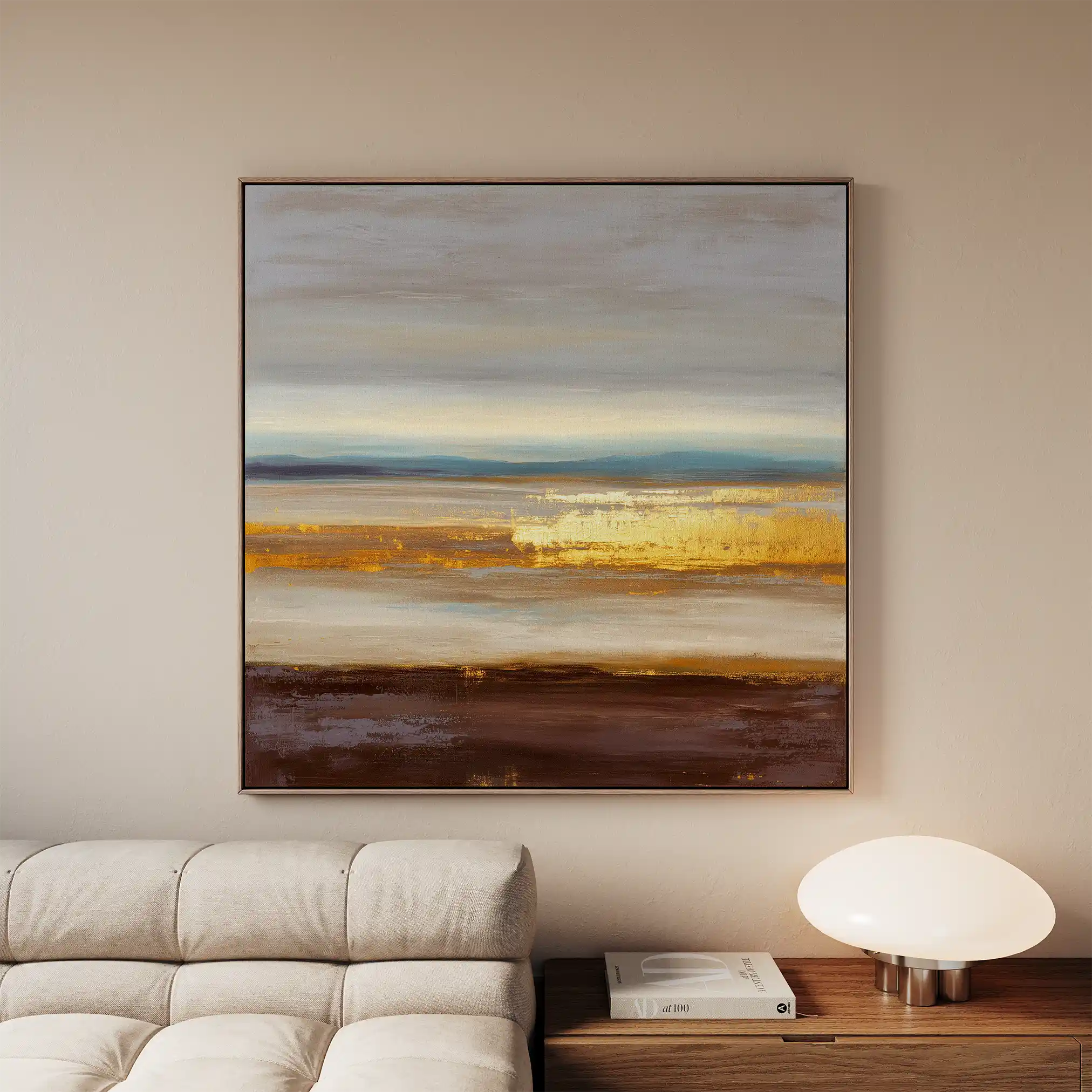 Abstract Canvas Wall Art WAD1010-A 80 x 80 cm / Stretched on hidden frame