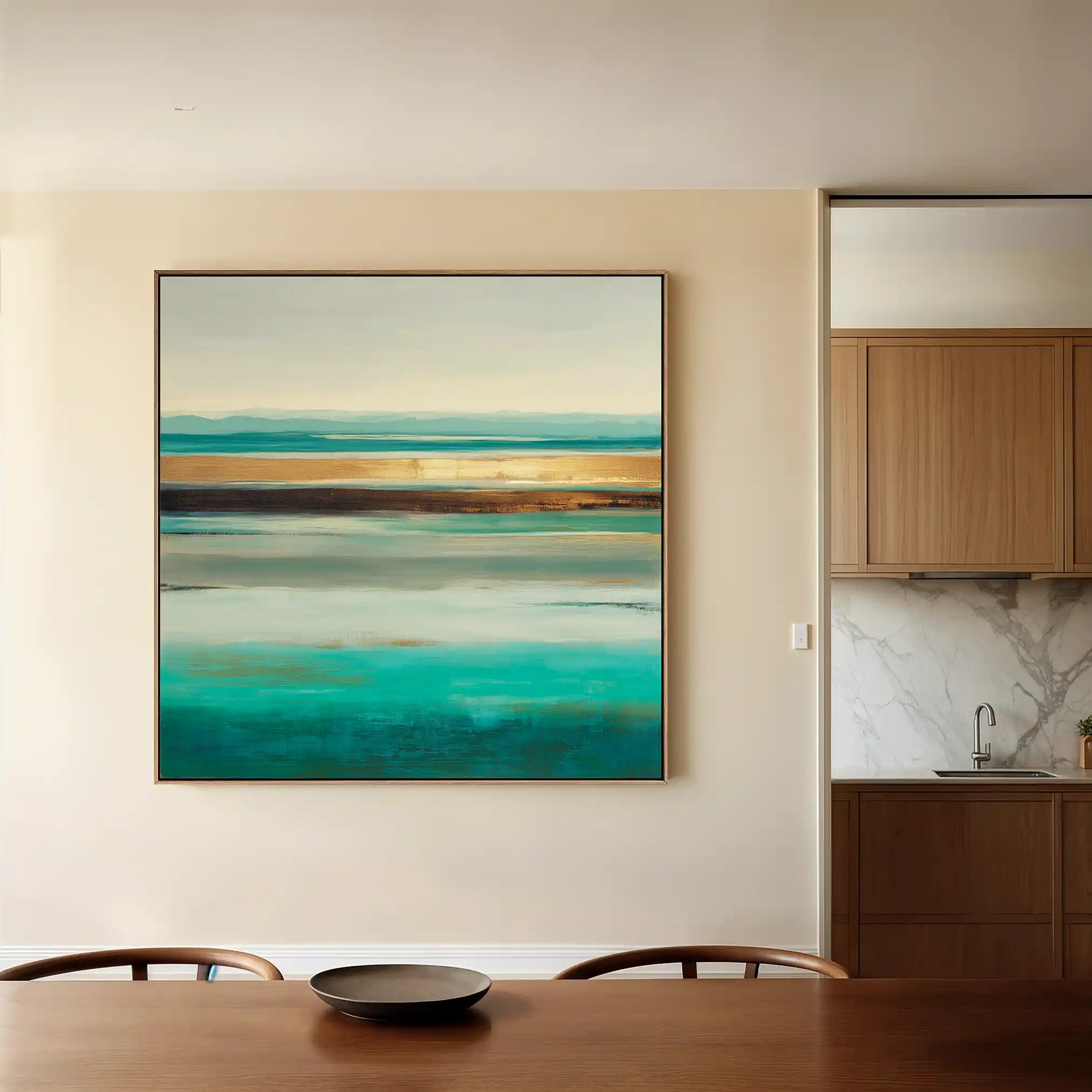Abstract Canvas Wall Art WAD1011-A 80 x 80 cm / Stretched on hidden frame