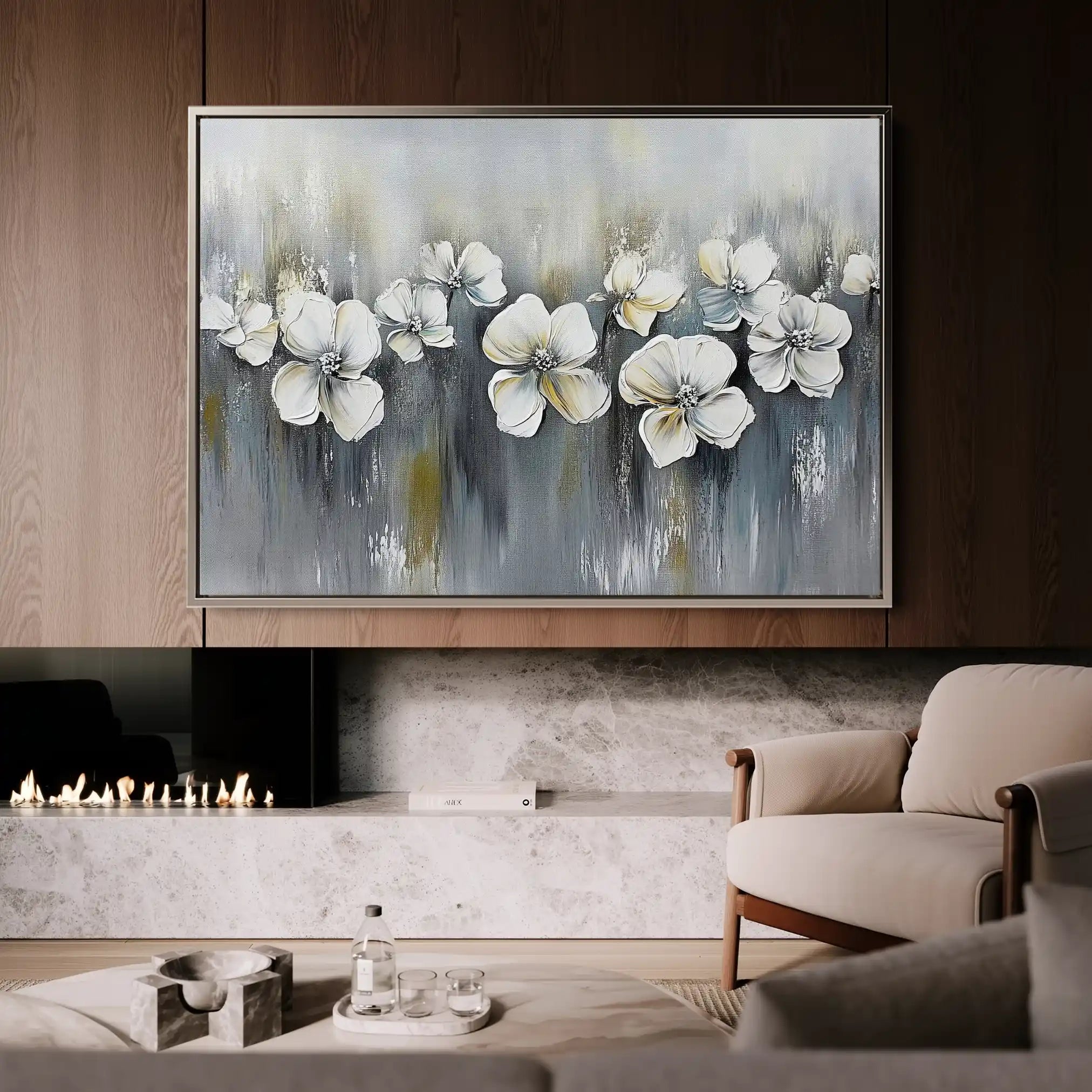 Floral Canvas Wall Art WAD1011-F 90 x 60 cm / Stretched on hidden frame