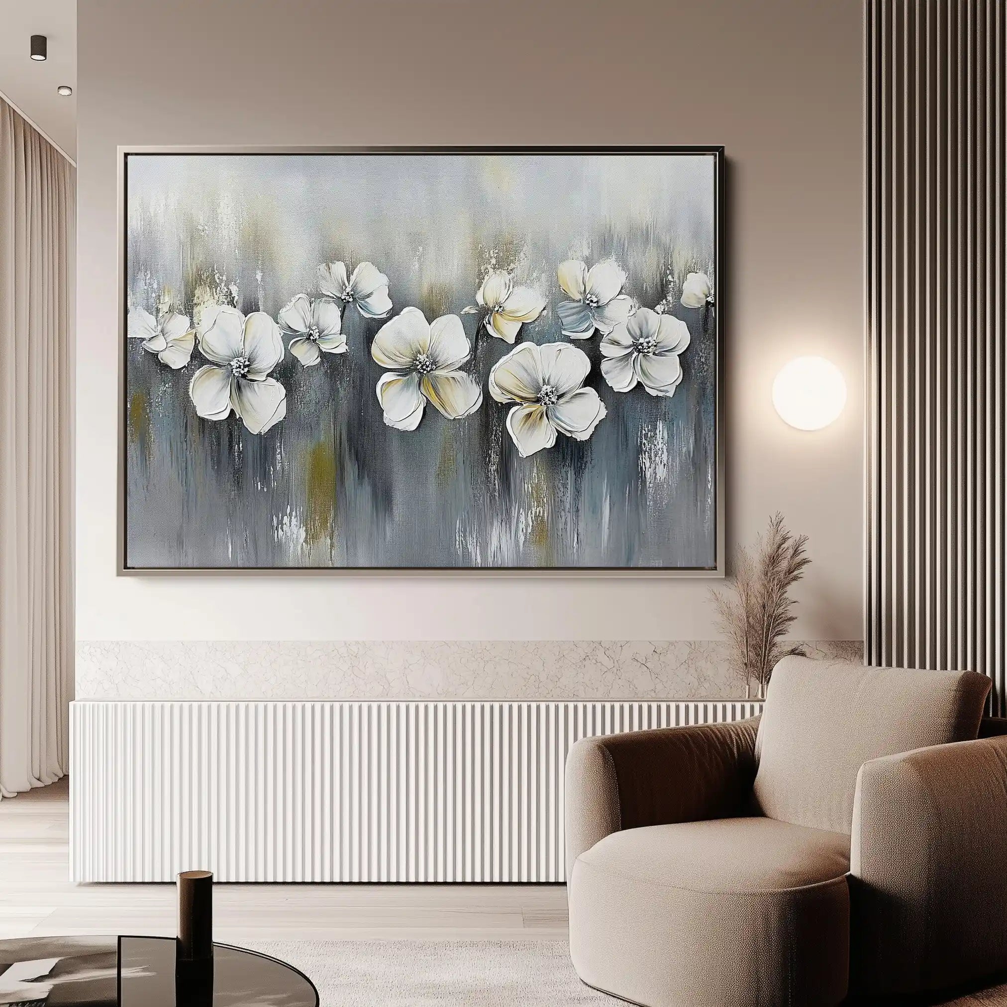 Floral Canvas Wall Art WAD1011-F 90 x 60 cm / Stretched on hidden frame