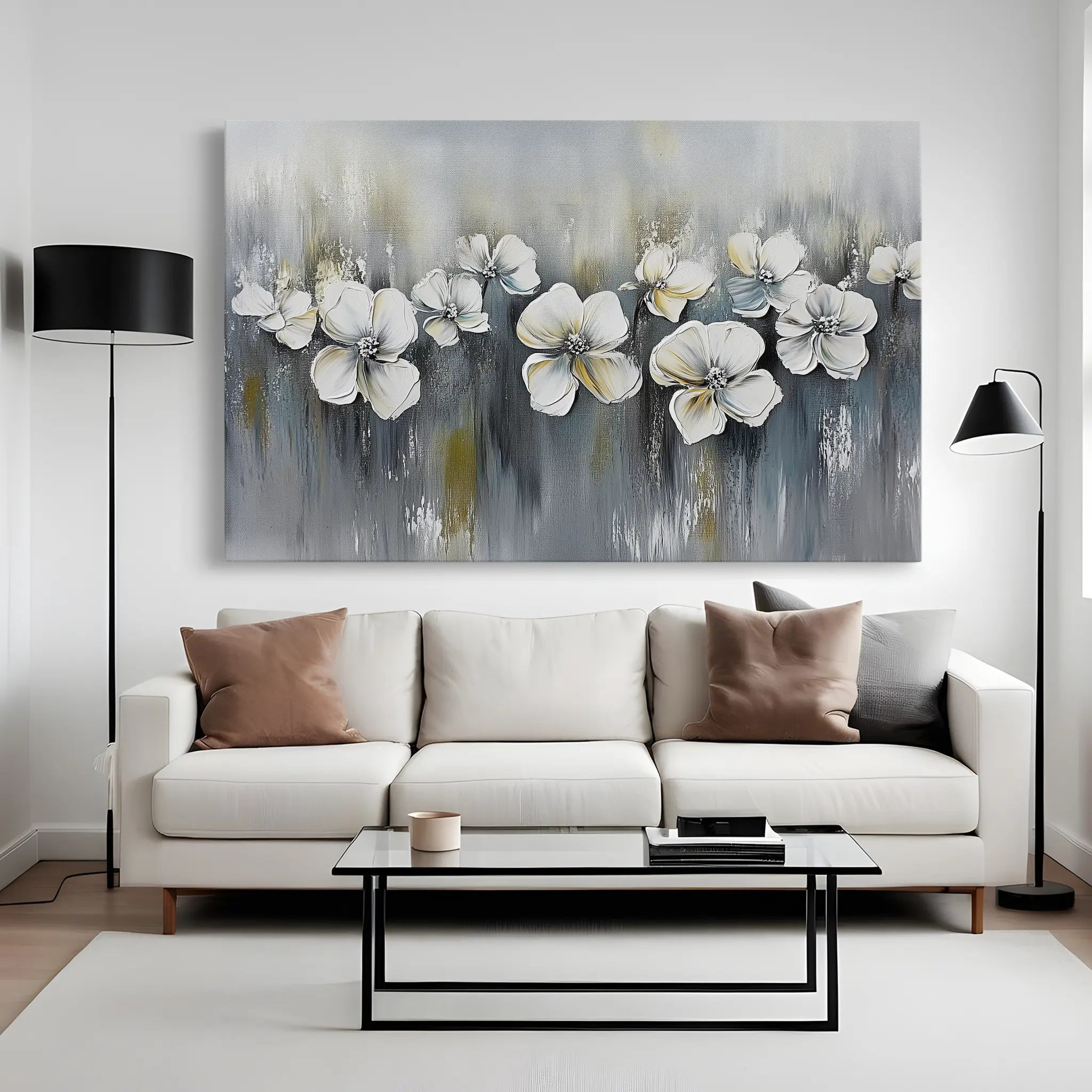 Floral Canvas Wall Art WAD1011-F 90 x 60 cm / Stretched on hidden frame