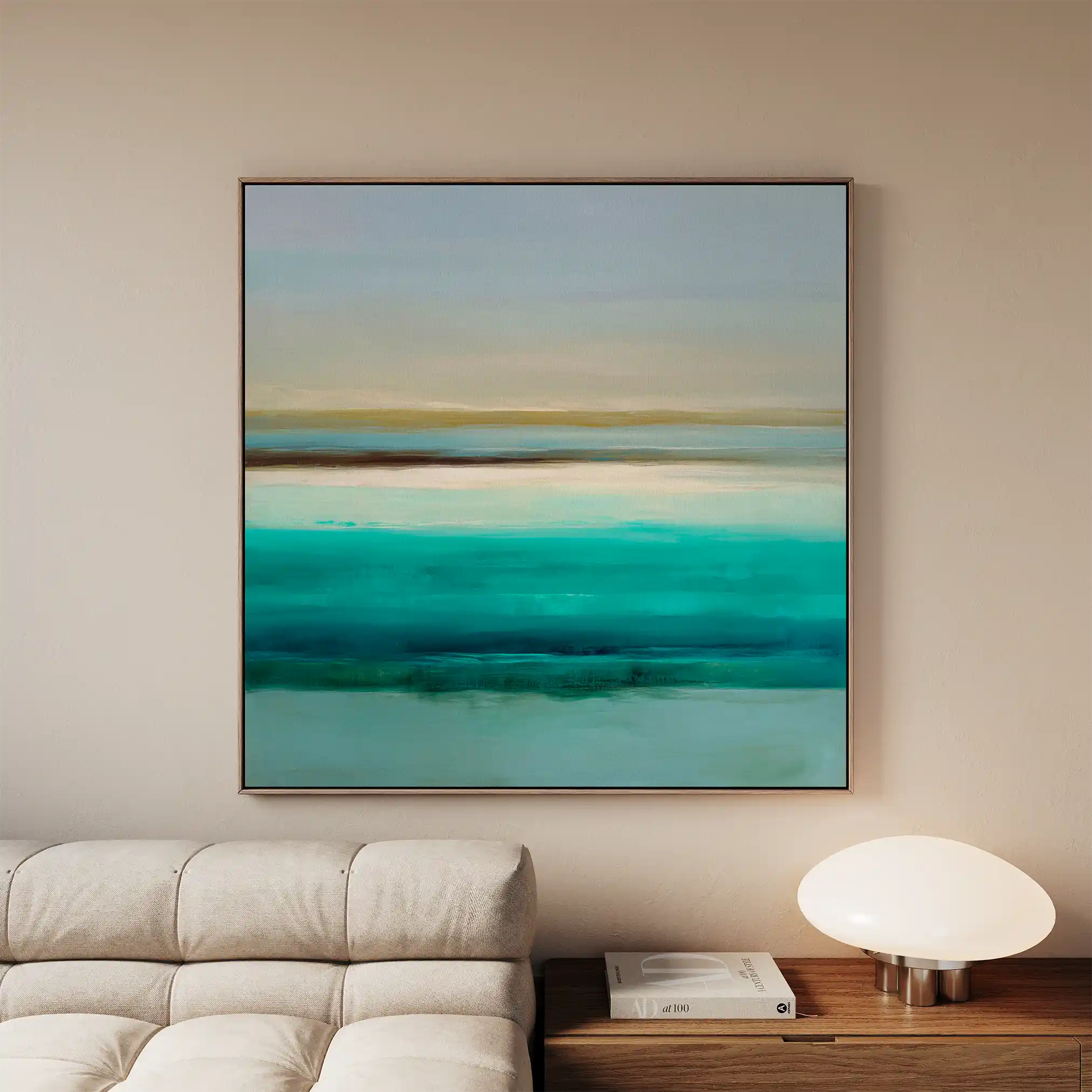 Abstract Canvas Wall Art WAD1012-A 80 x 80 cm / Stretched on hidden frame