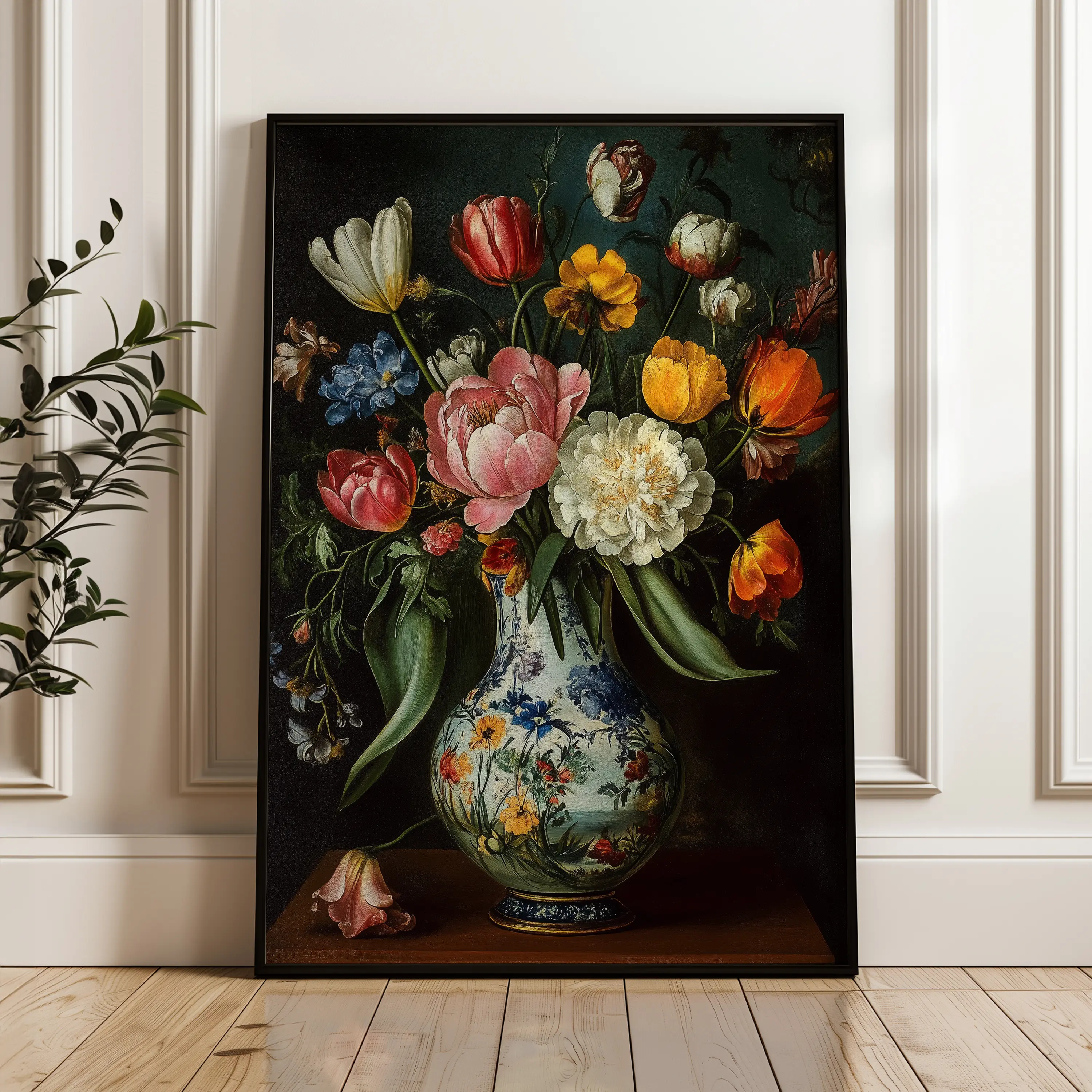 Floral Canvas Wall Art WAD1012-F 90 x 60 cm / Stretched on hidden frame