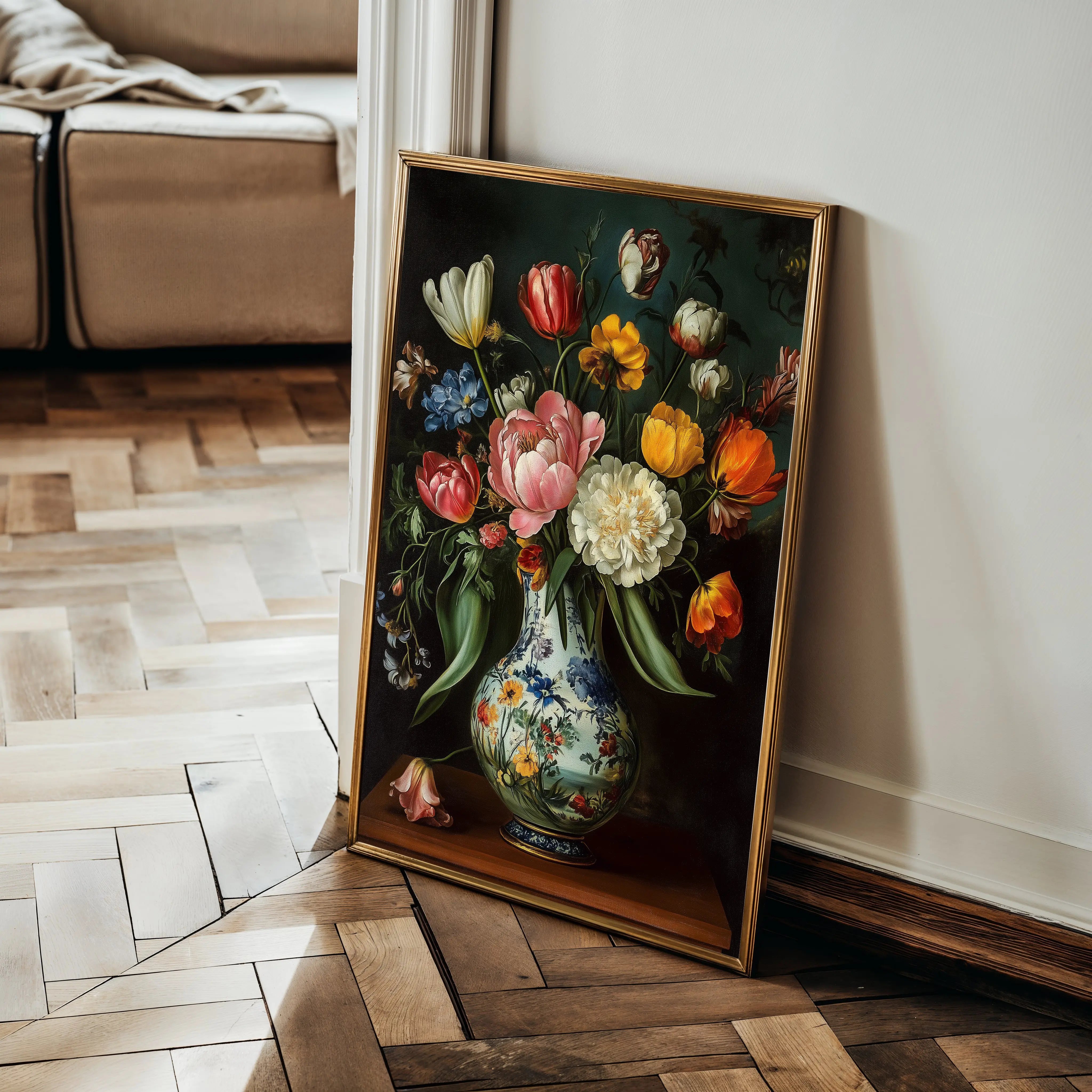 Floral Canvas Wall Art WAD1012-F 90 x 60 cm / Stretched on hidden frame