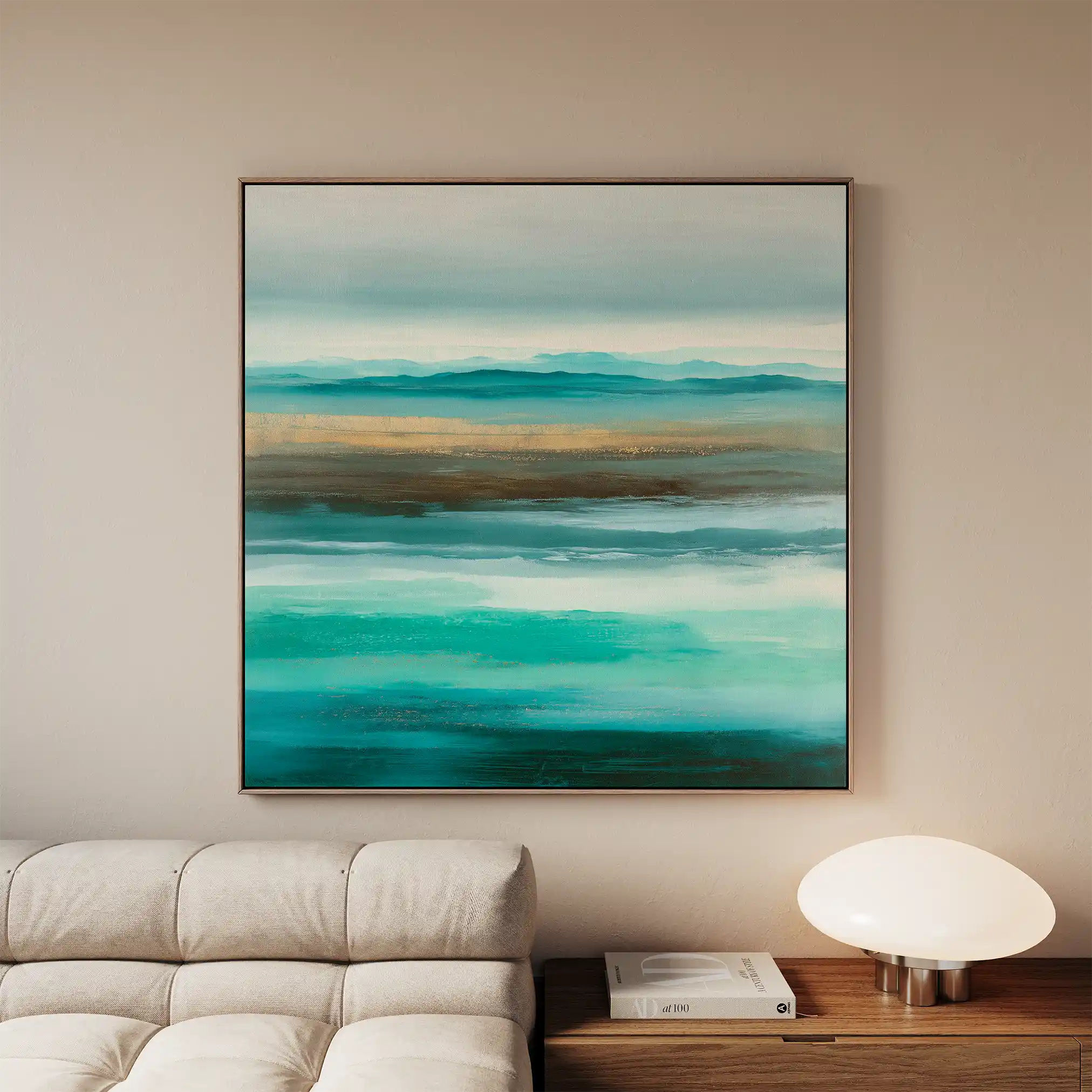 Abstract Canvas Wall Art WAD1013-A 80 x 80 cm / Stretched on hidden frame
