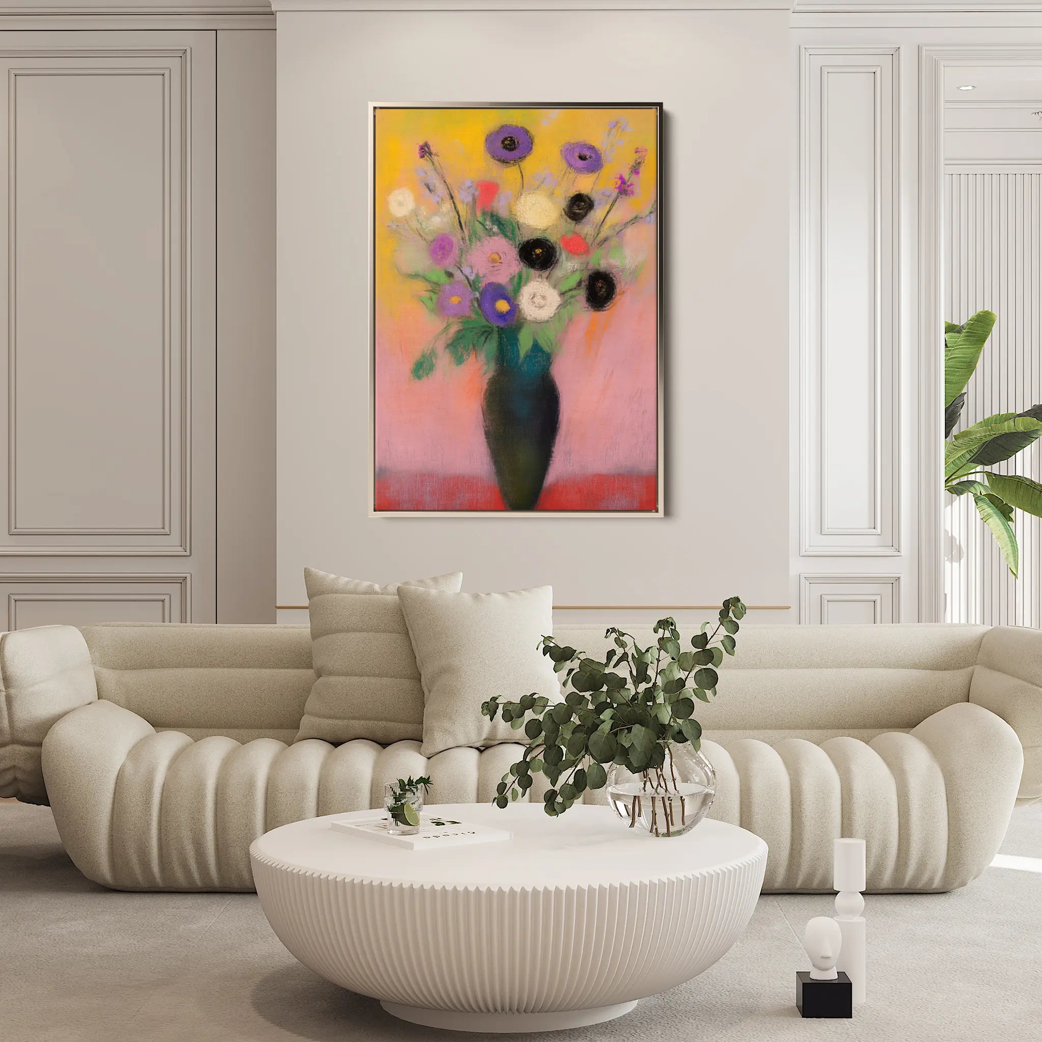 Floral Canvas Wall Art WAD1013-F 90 x 60 cm / Stretched on hidden frame