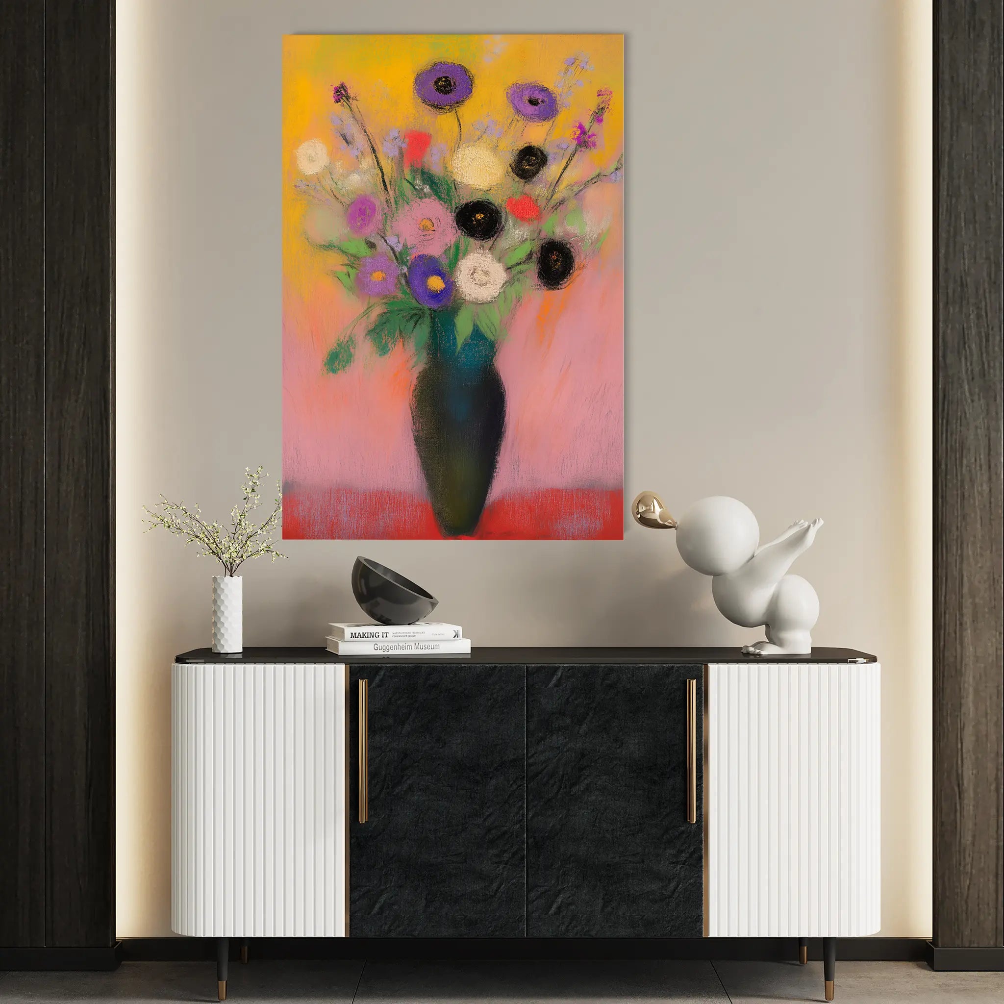 Floral Canvas Wall Art WAD1013-F 90 x 60 cm / Stretched on hidden frame